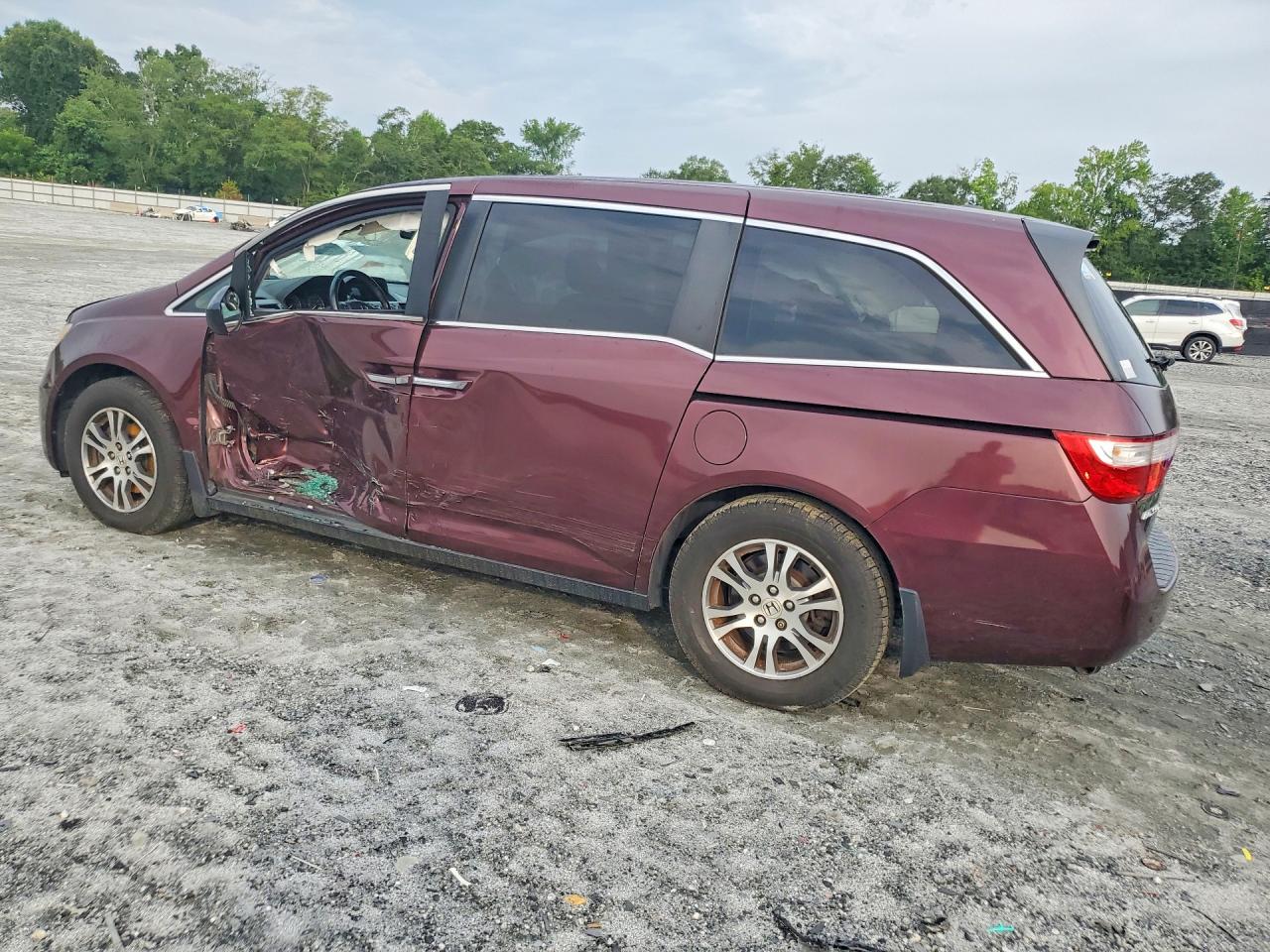 2012 Honda Odyssey Exl Burgundy vin: 5FNRL5H61CB055583