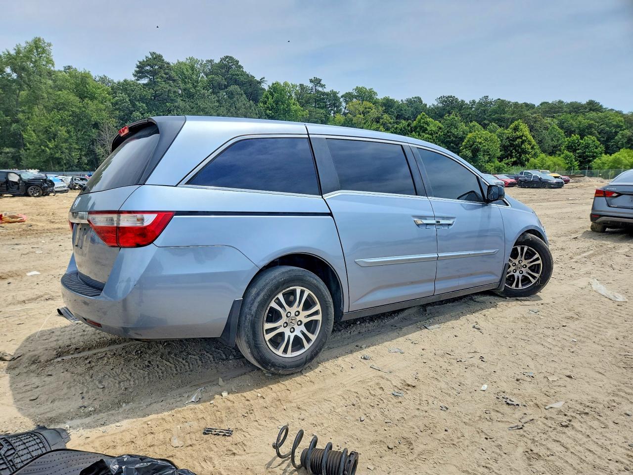 2012 Honda Odyssey Exl Blue vin: 5FNRL5H61CB060055
