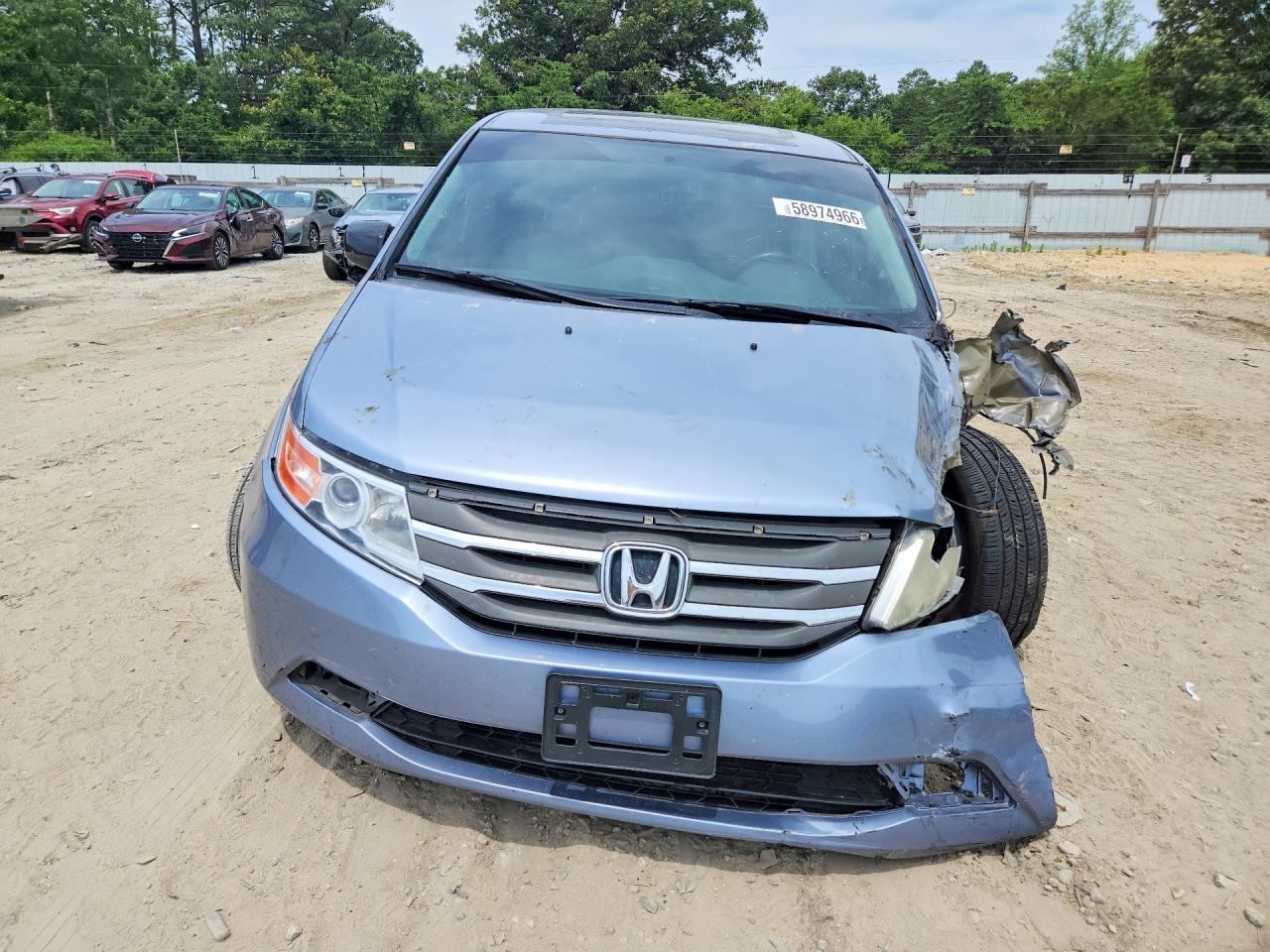2012 Honda Odyssey Exl Blue vin: 5FNRL5H61CB060055