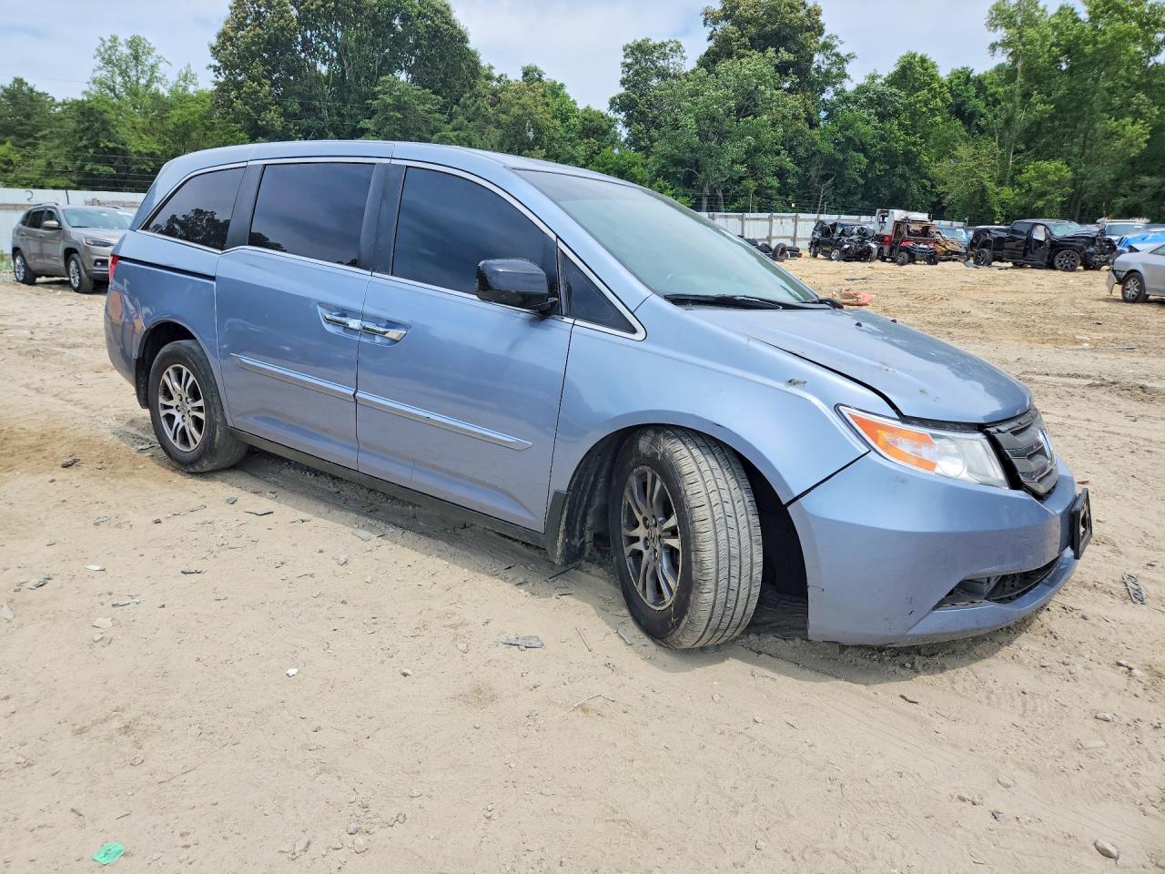 2012 Honda Odyssey Exl Blue vin: 5FNRL5H61CB060055