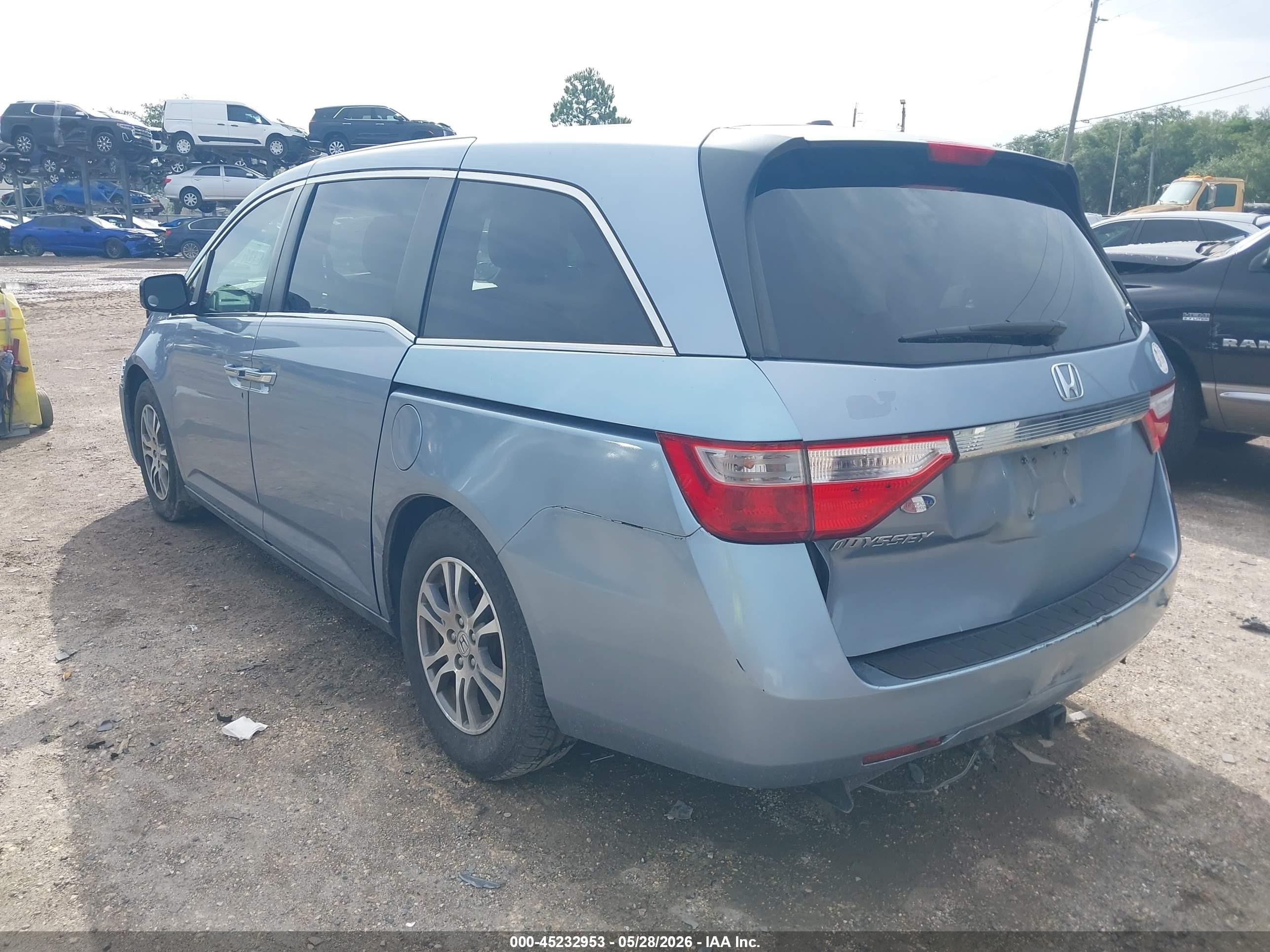 2012 Honda Odyssey Ex-l Light Blue vin: 5FNRL5H61CB060234