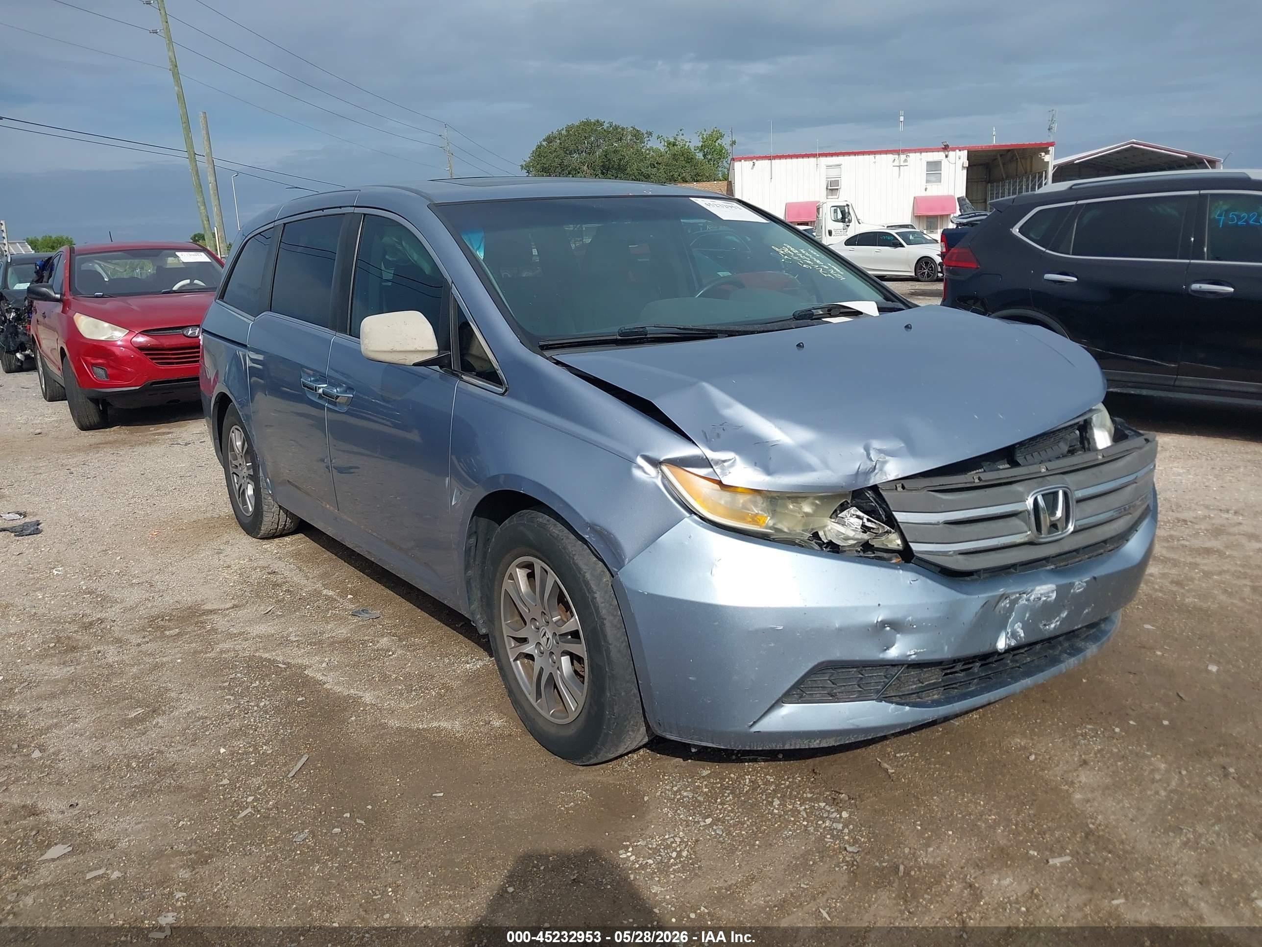 2012 Honda Odyssey Ex-l Light Blue vin: 5FNRL5H61CB060234