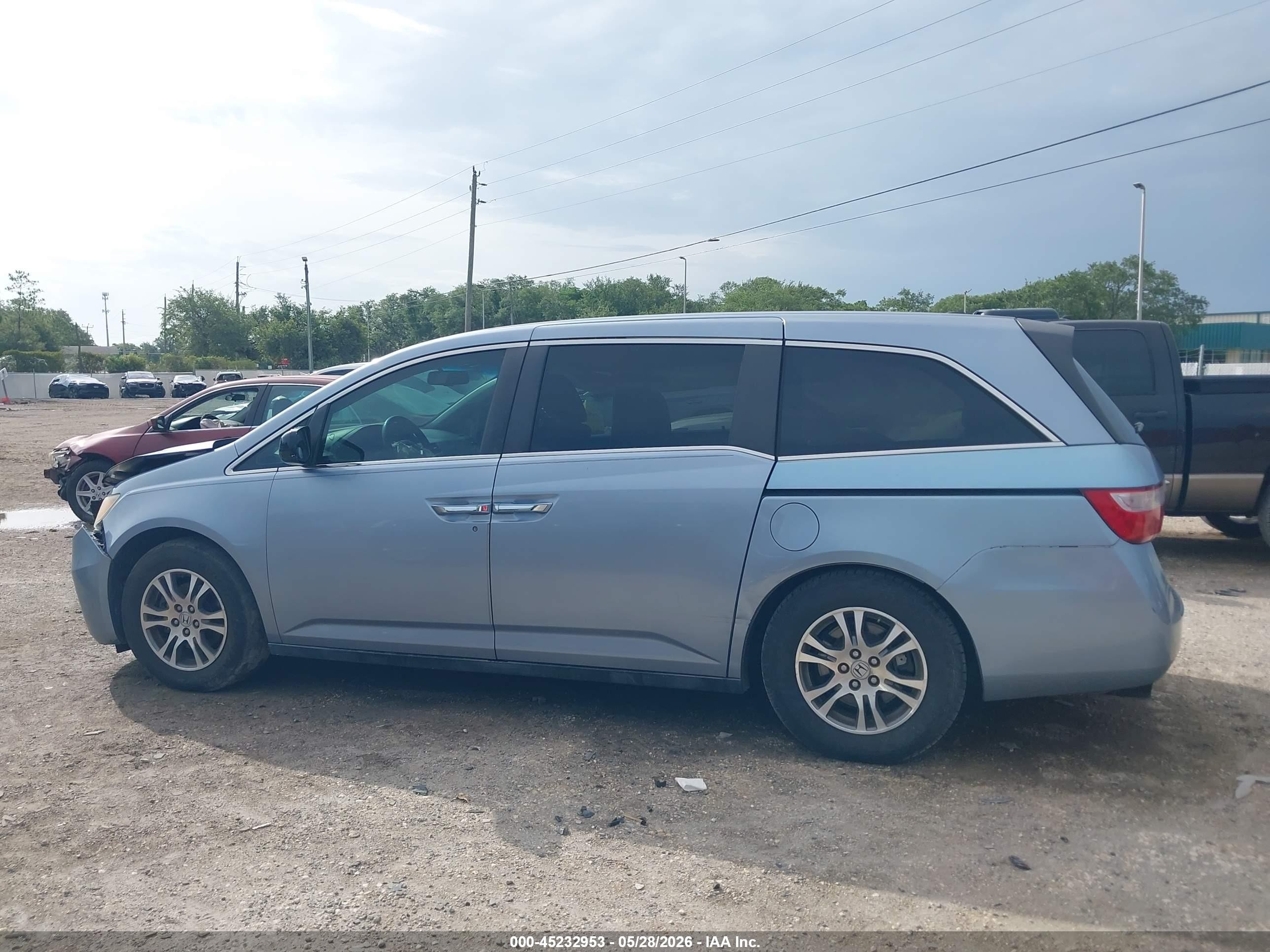 2012 Honda Odyssey Ex-l Light Blue vin: 5FNRL5H61CB060234