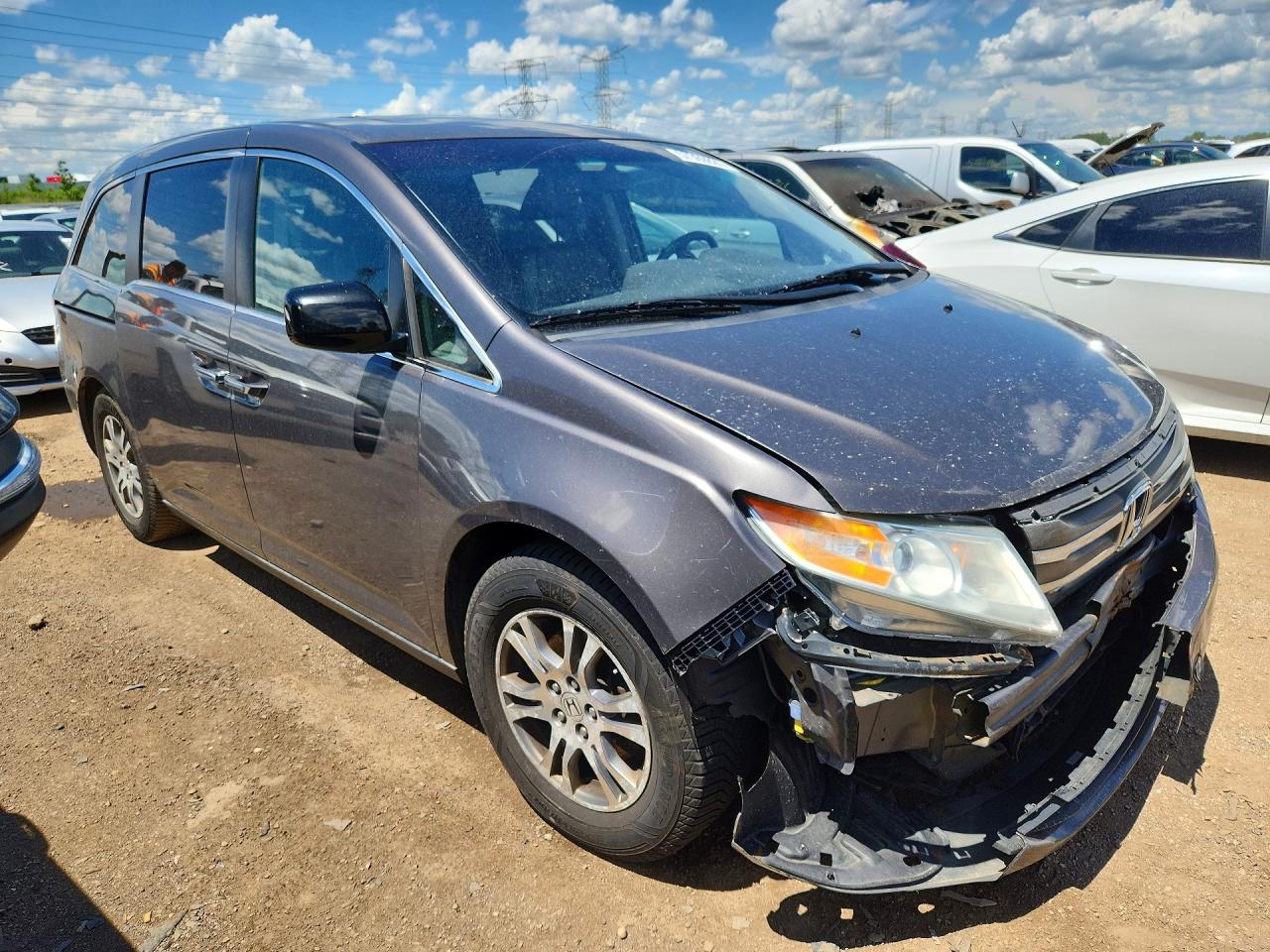 2012 Honda Odyssey Exl Серый vin: 5FNRL5H61CB076014