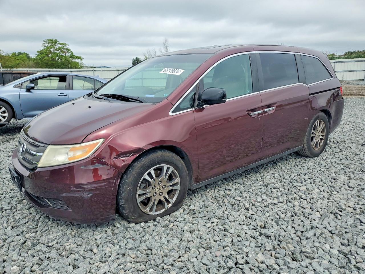2012 Honda Odyssey Exl Burgundy vin: 5FNRL5H61CB077566
