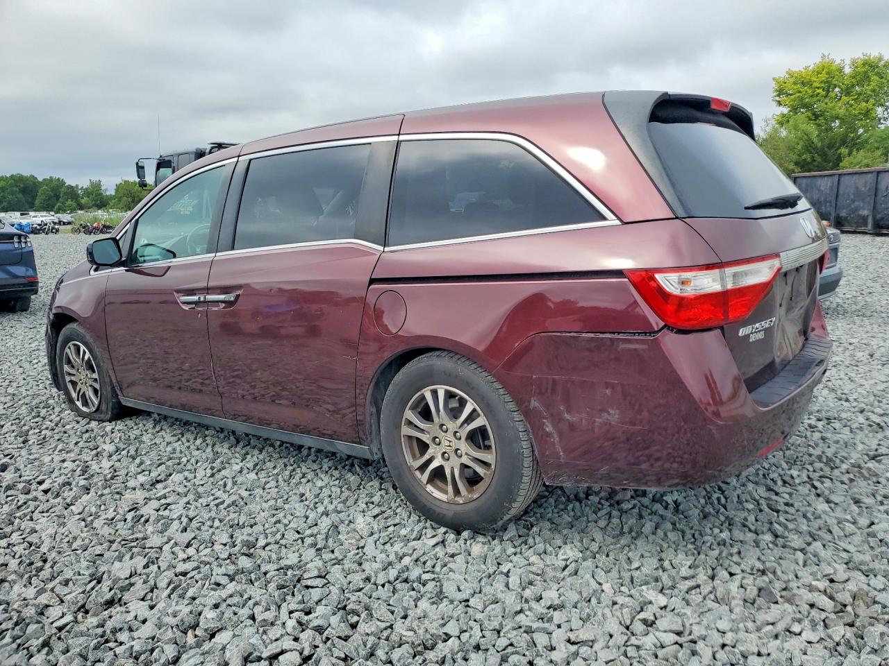 2012 Honda Odyssey Exl Burgundy vin: 5FNRL5H61CB077566