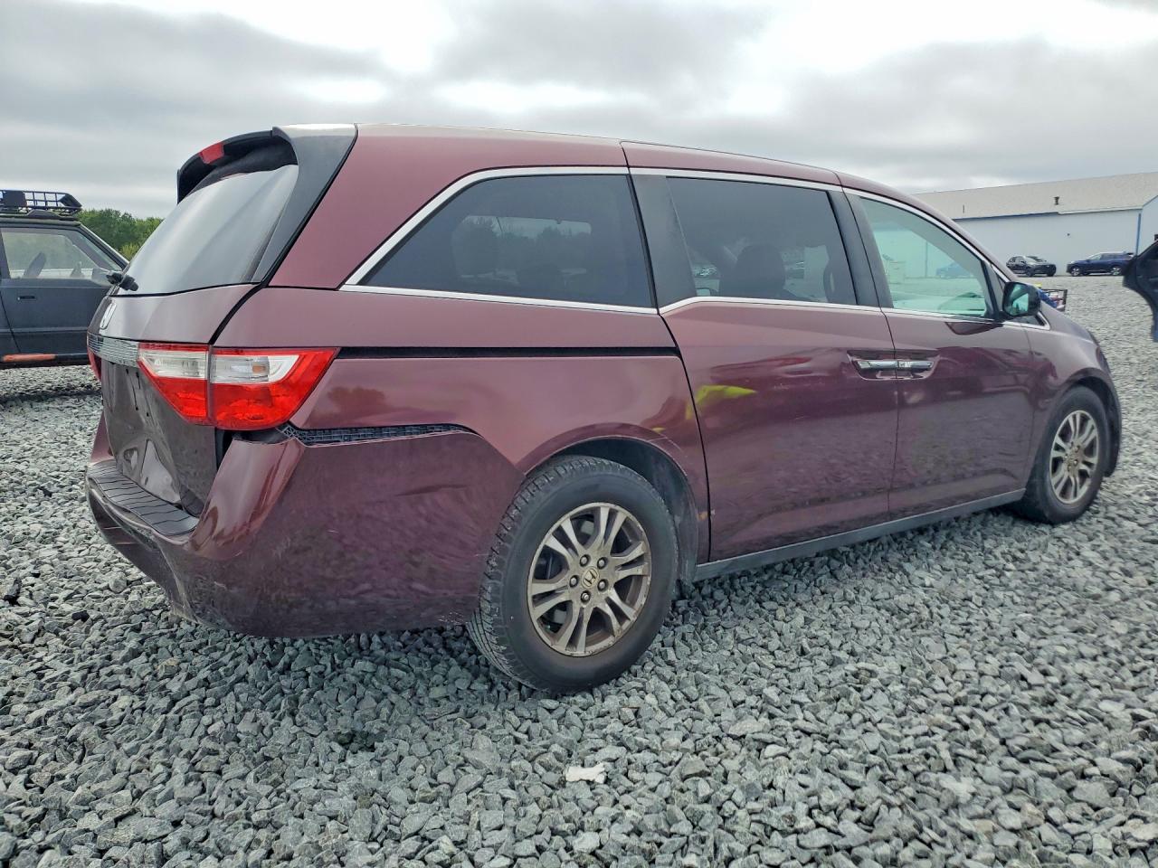 2012 Honda Odyssey Exl Burgundy vin: 5FNRL5H61CB077566