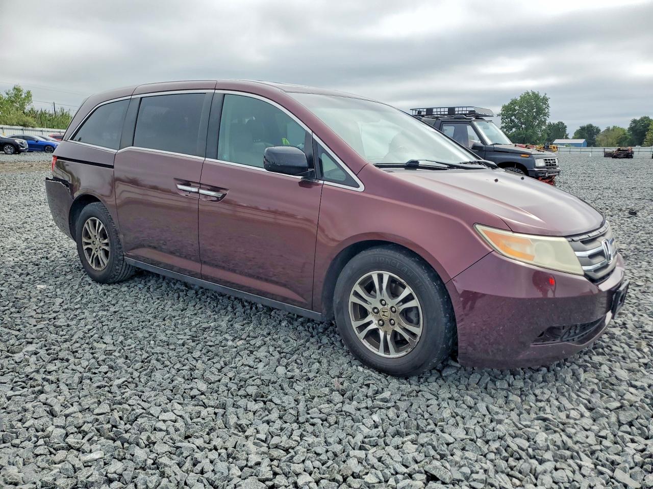 2012 Honda Odyssey Exl Burgundy vin: 5FNRL5H61CB077566