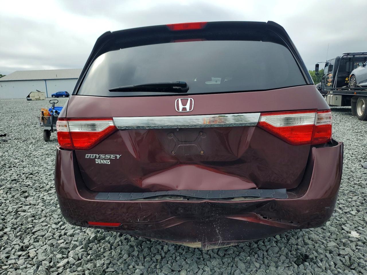 2012 Honda Odyssey Exl Burgundy vin: 5FNRL5H61CB077566