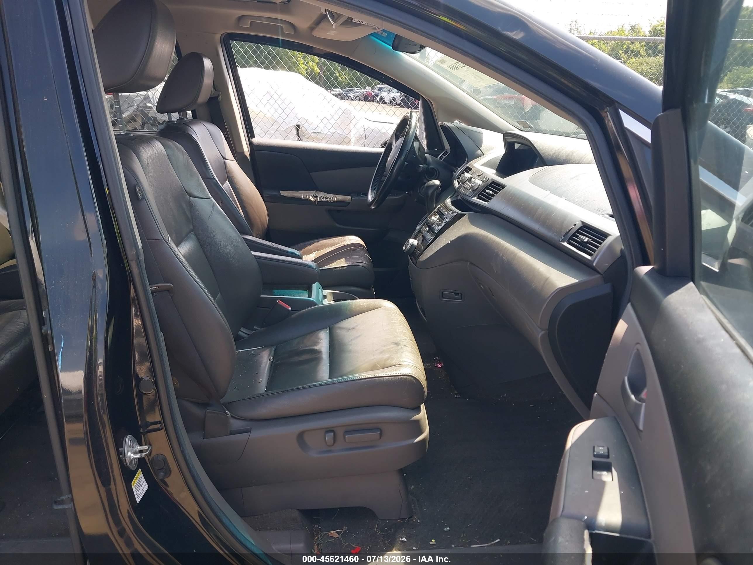 2012 Honda Odyssey Ex-l Black vin: 5FNRL5H61CB087319
