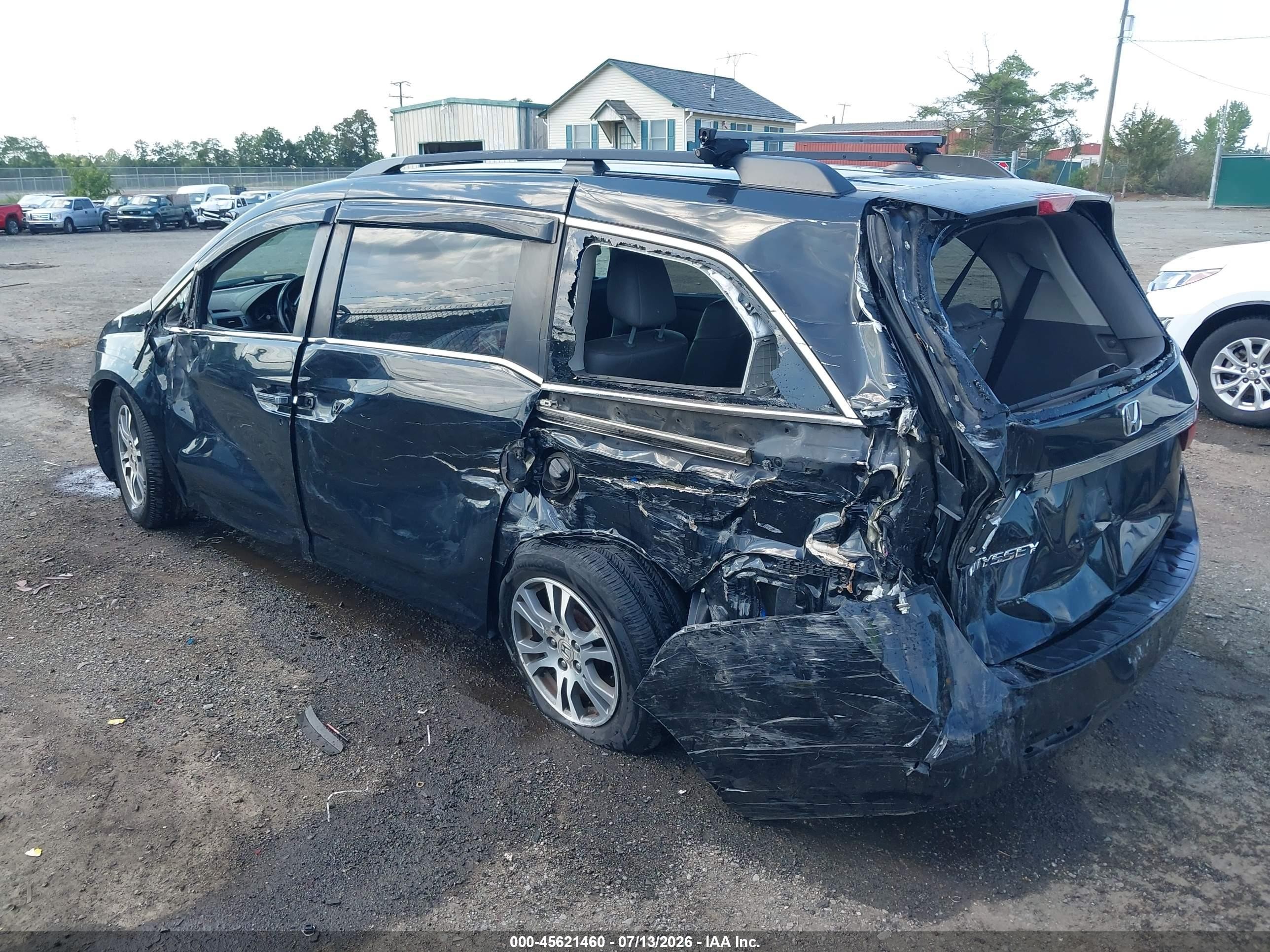 2012 Honda Odyssey Ex-l Black vin: 5FNRL5H61CB087319