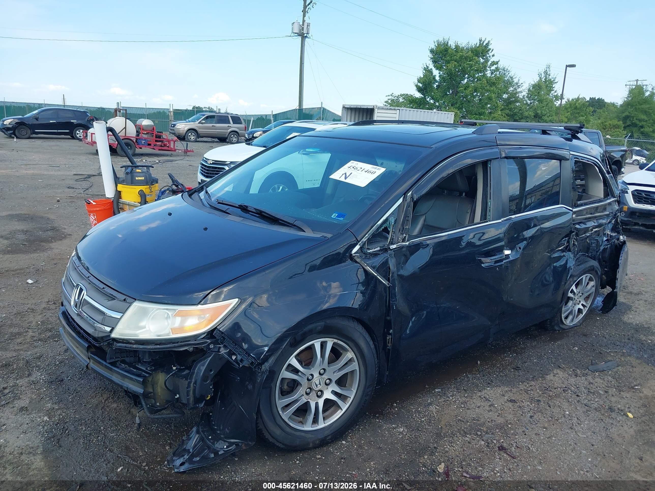 2012 Honda Odyssey Ex-l Black vin: 5FNRL5H61CB087319