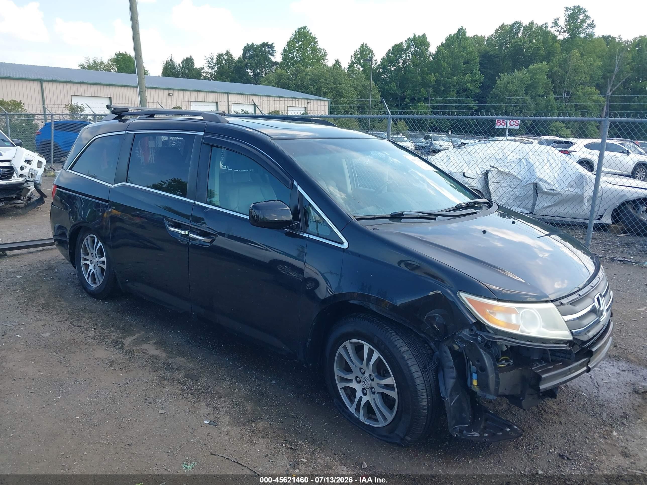 2012 Honda Odyssey Ex-l Black vin: 5FNRL5H61CB087319