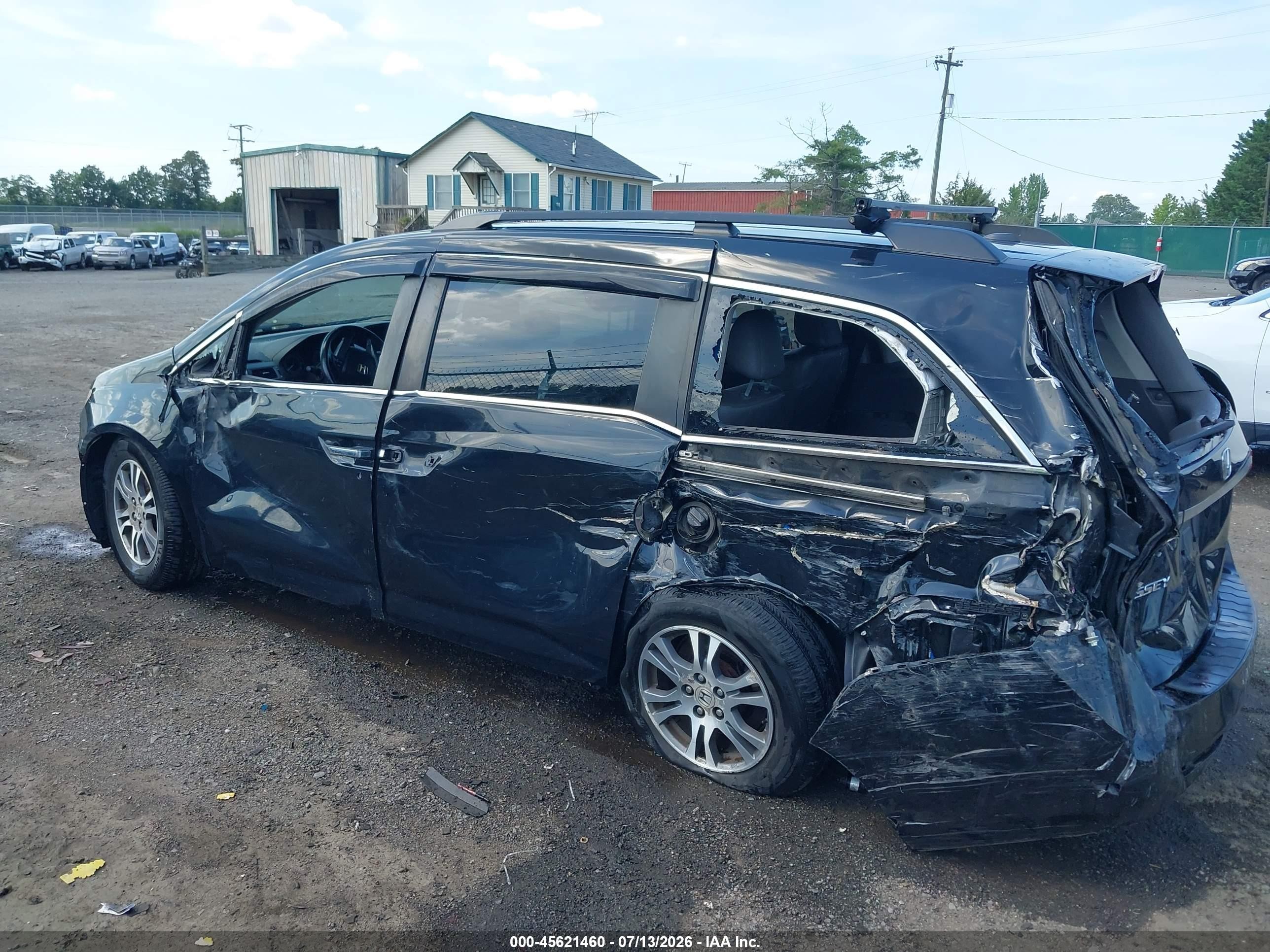 2012 Honda Odyssey Ex-l Black vin: 5FNRL5H61CB087319