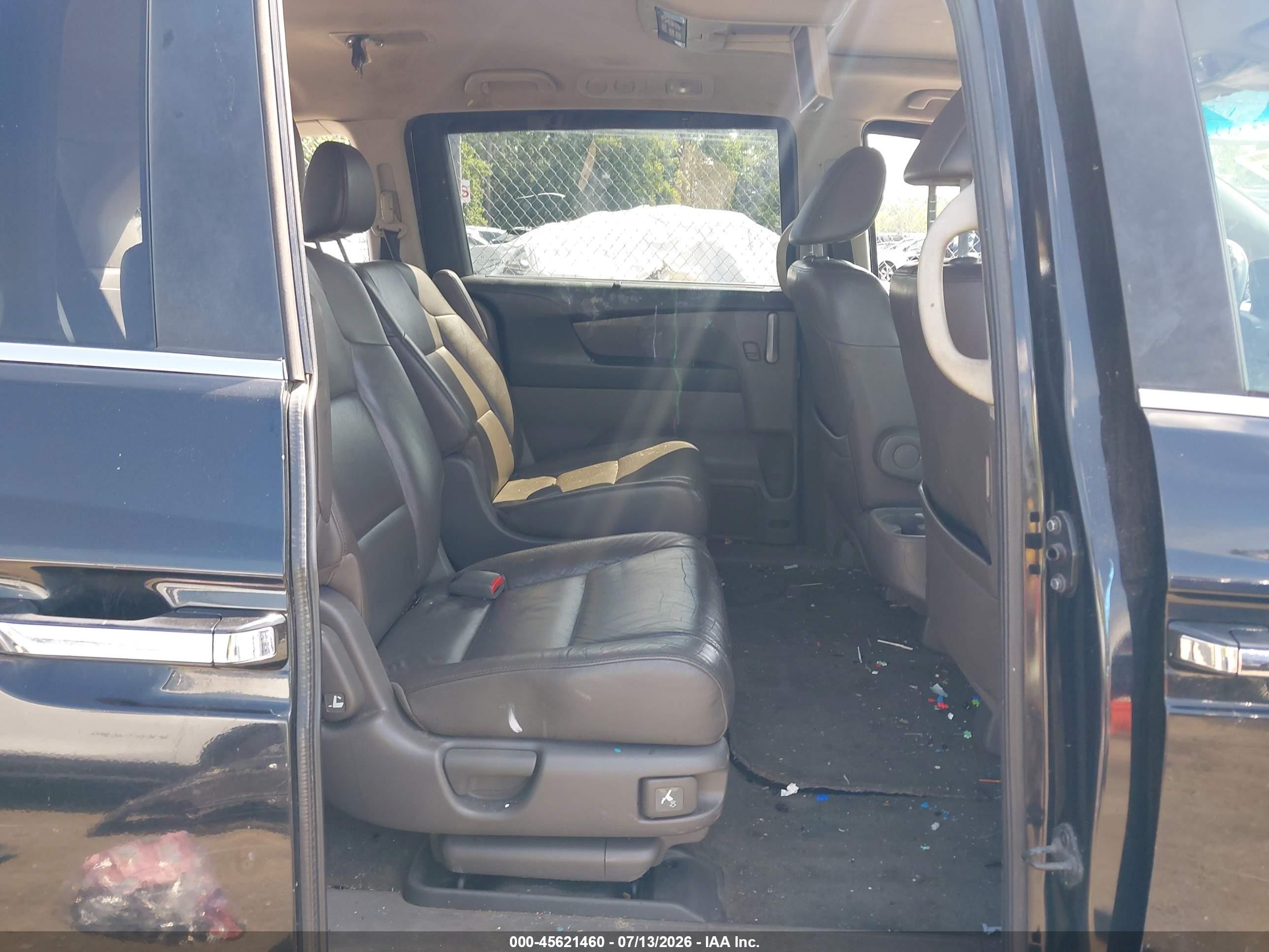2012 Honda Odyssey Ex-l Black vin: 5FNRL5H61CB087319