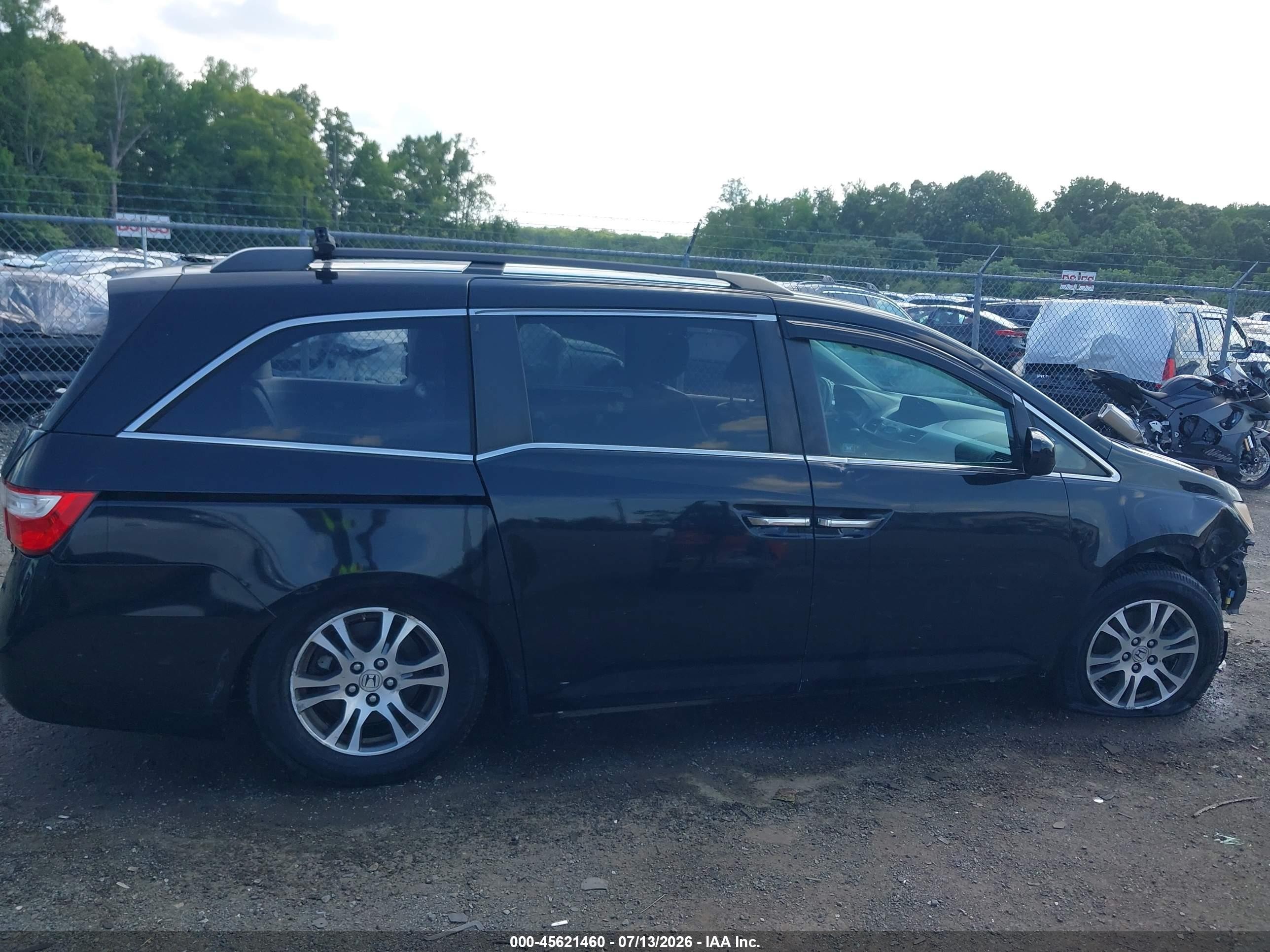 2012 Honda Odyssey Ex-l Black vin: 5FNRL5H61CB087319