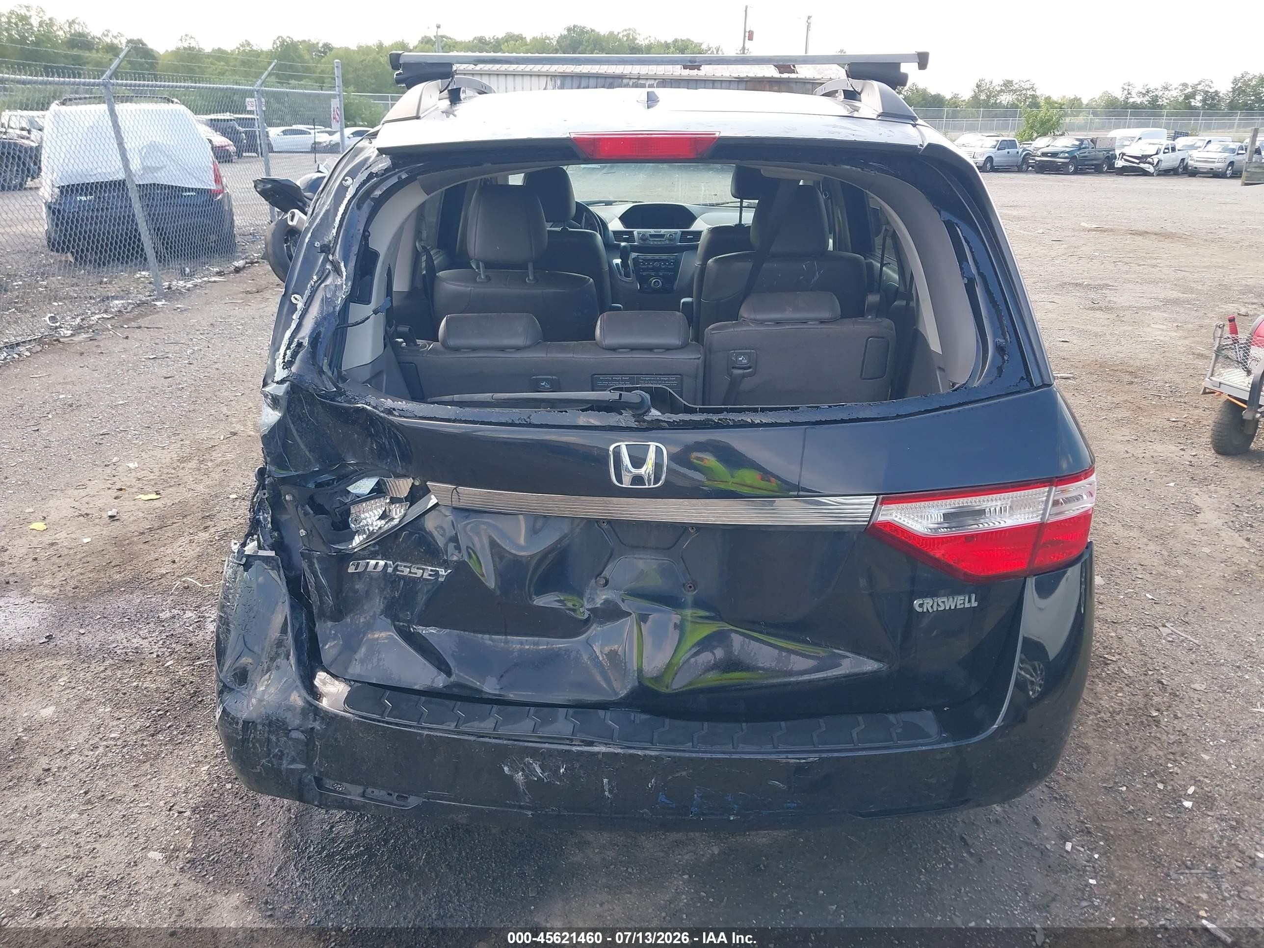 2012 Honda Odyssey Ex-l Black vin: 5FNRL5H61CB087319