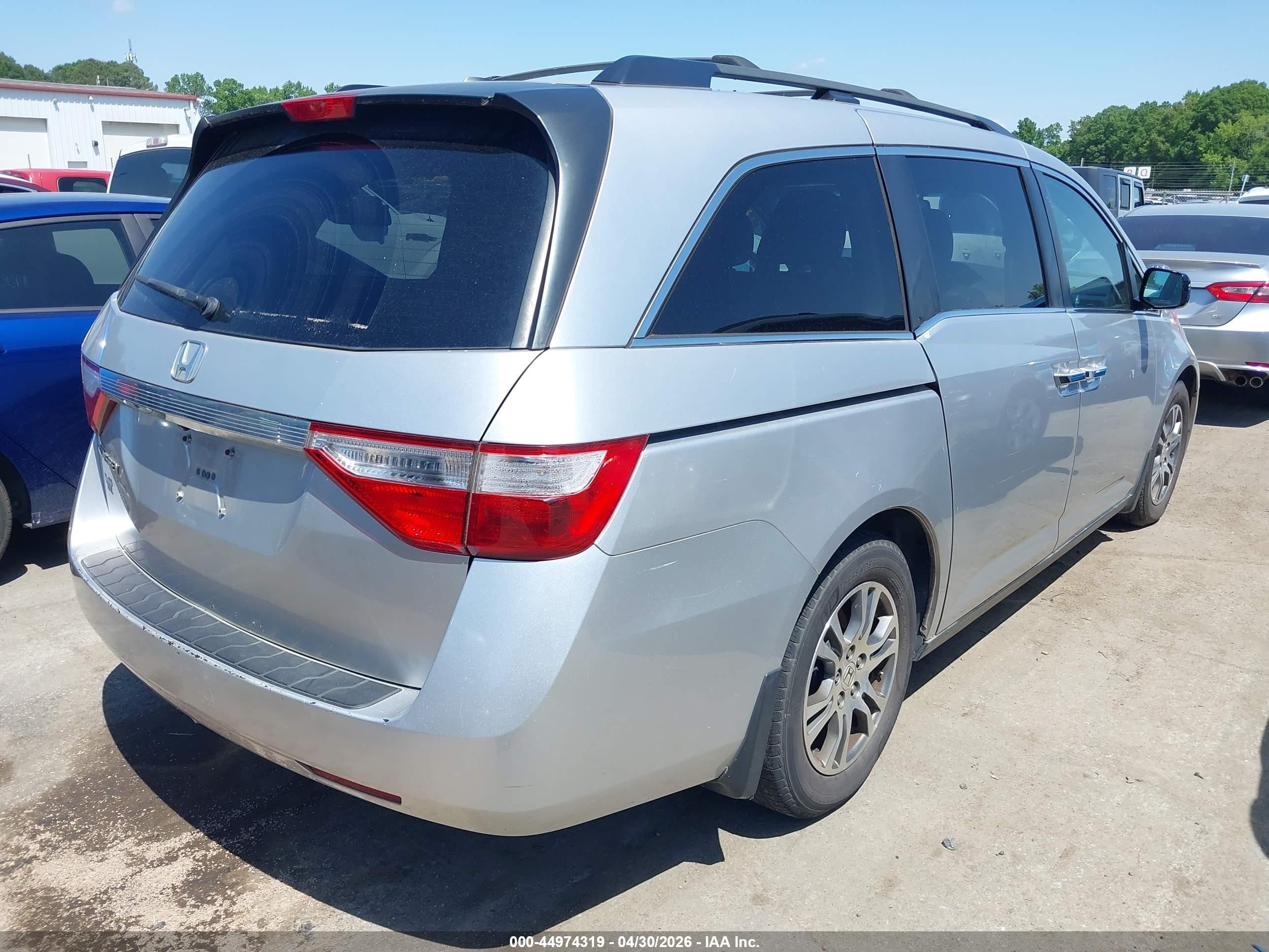2012 Honda Odyssey Ex-l Silver vin: 5FNRL5H61CB093072