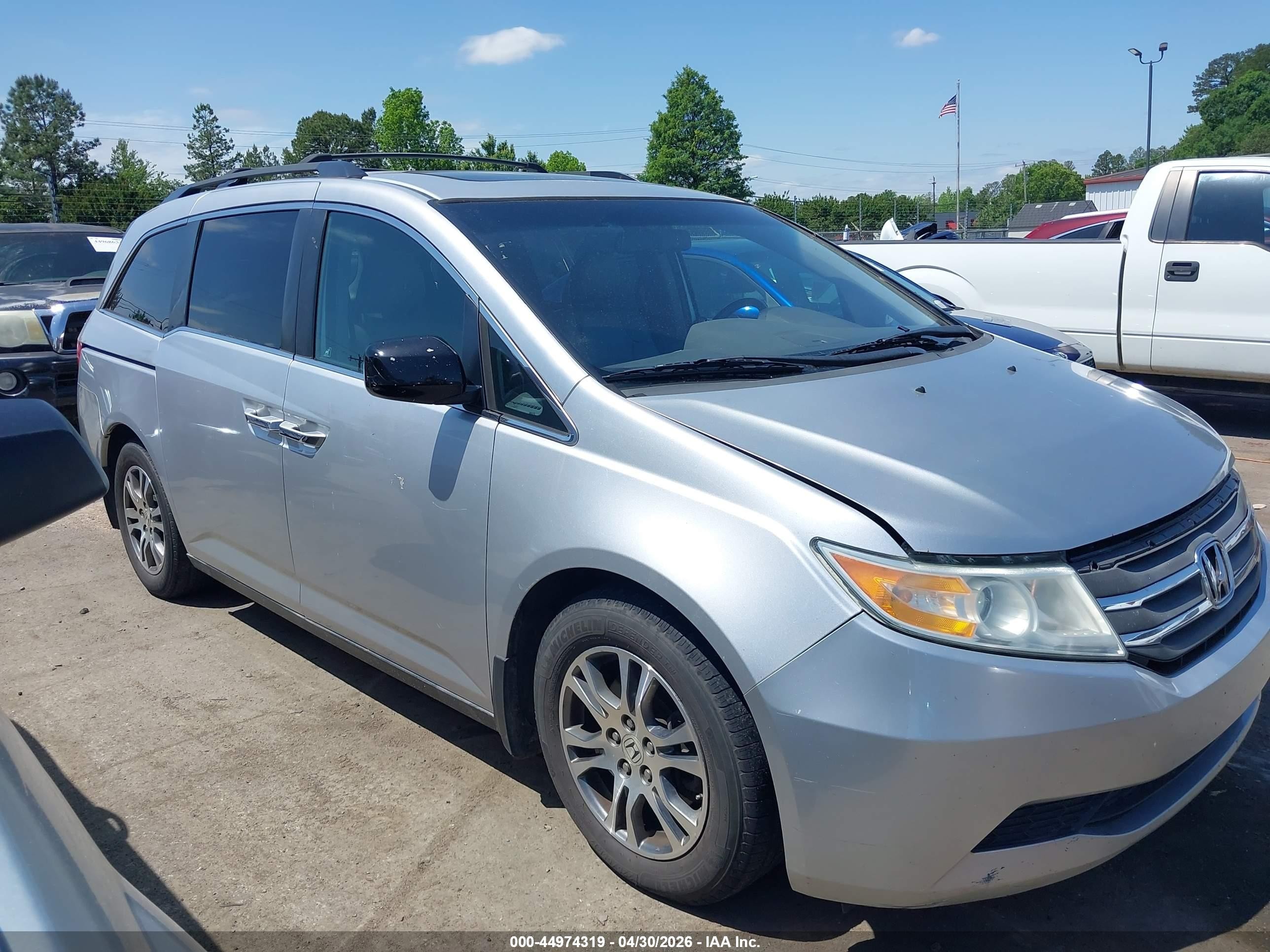 2012 Honda Odyssey Ex-l Silver vin: 5FNRL5H61CB093072