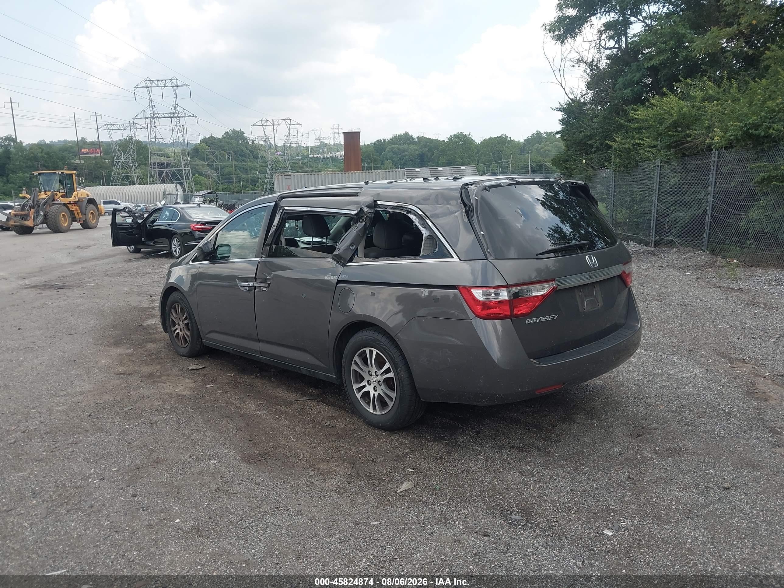 2012 Honda Odyssey Ex-l Gray vin: 5FNRL5H61CB104409