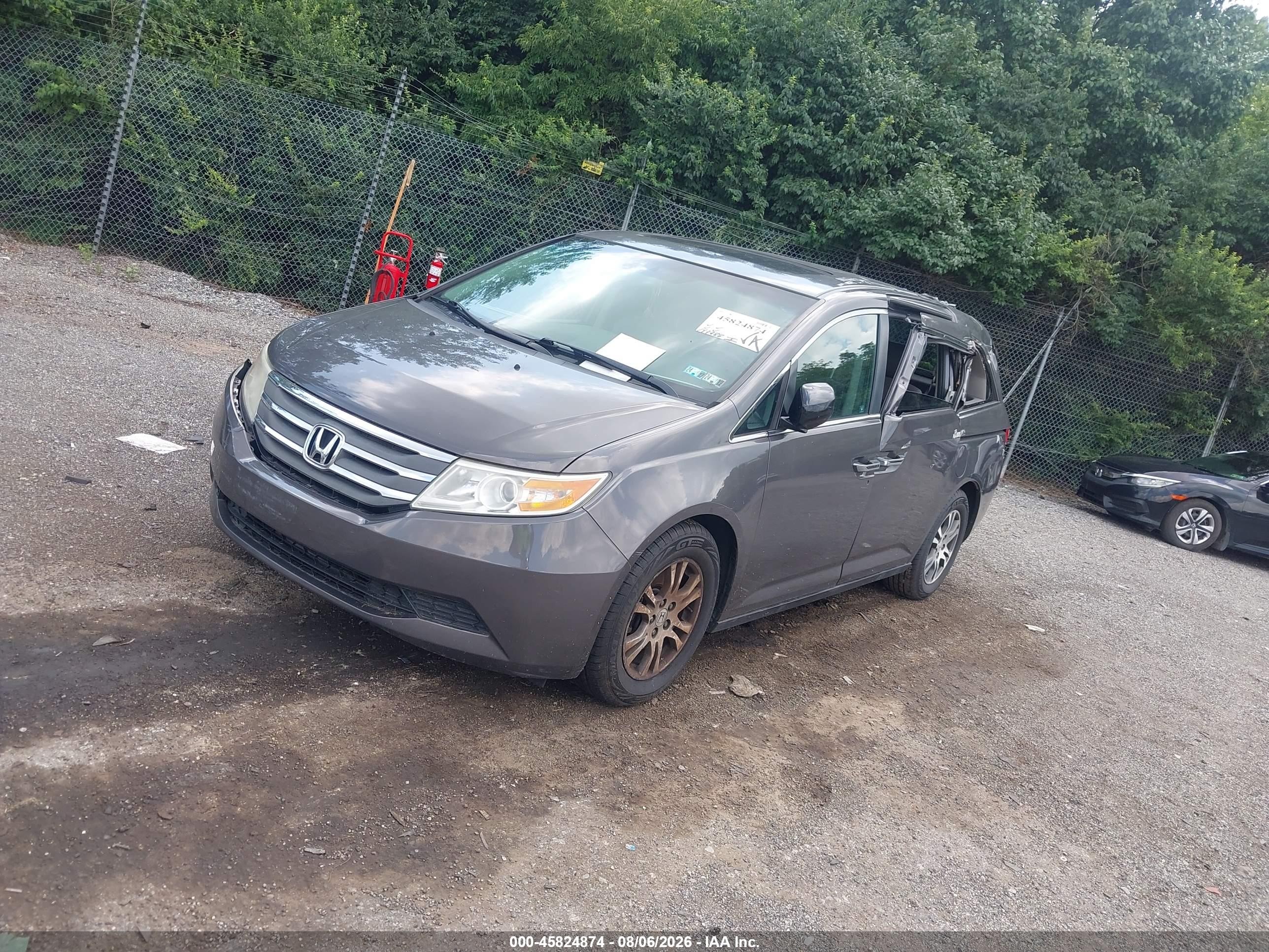 2012 Honda Odyssey Ex-l Gray vin: 5FNRL5H61CB104409