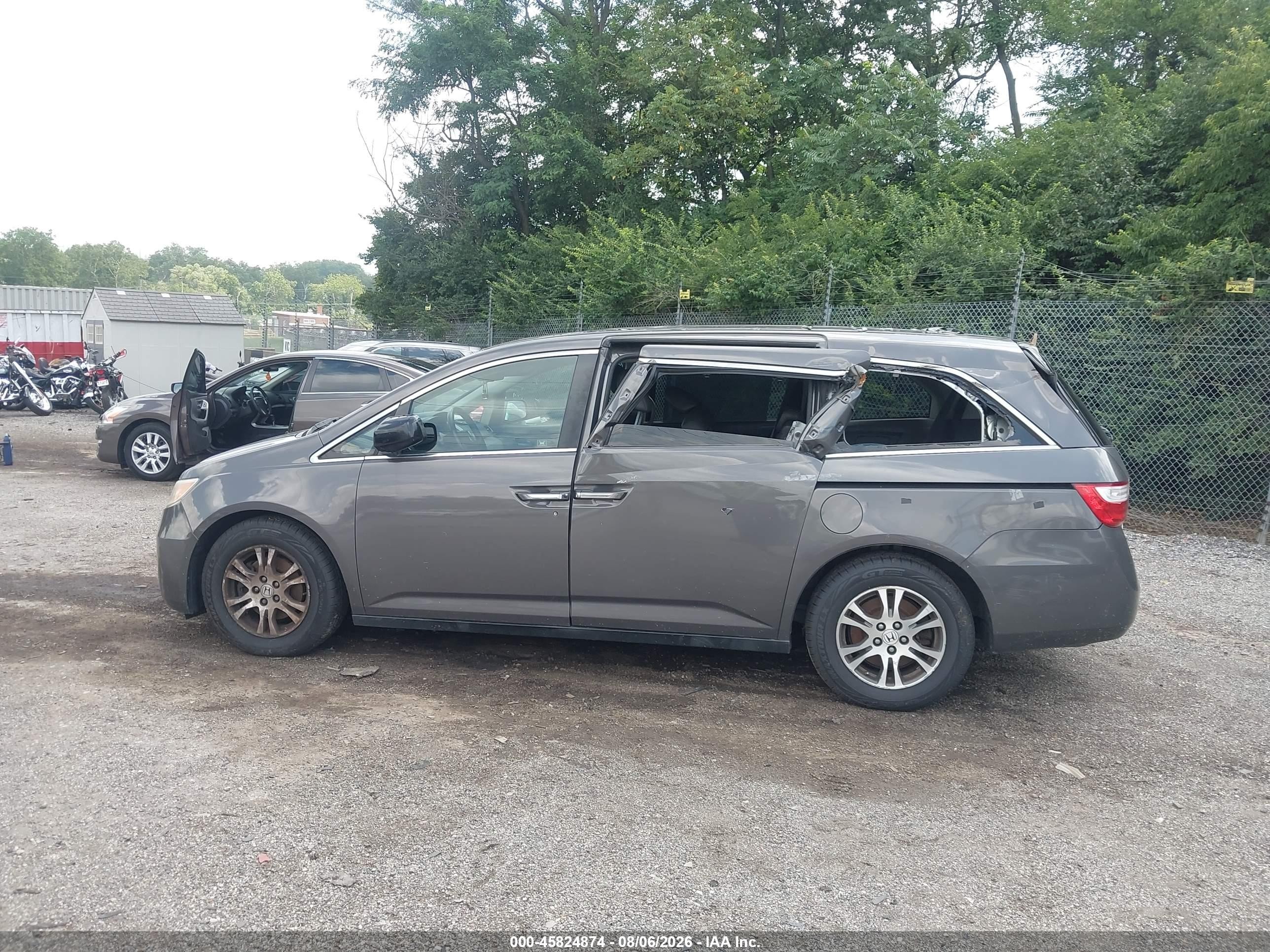 2012 Honda Odyssey Ex-l Gray vin: 5FNRL5H61CB104409