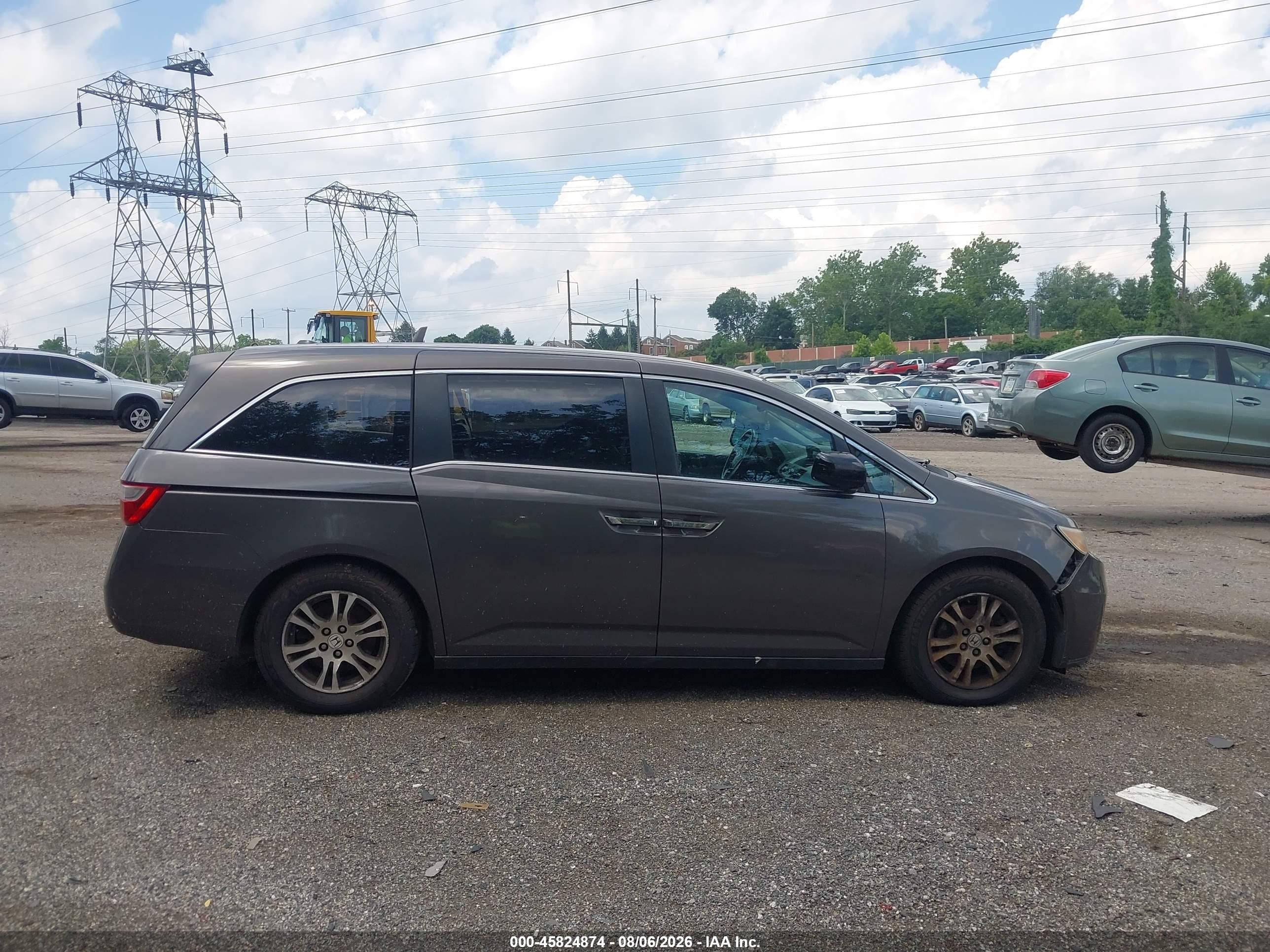 2012 Honda Odyssey Ex-l Gray vin: 5FNRL5H61CB104409