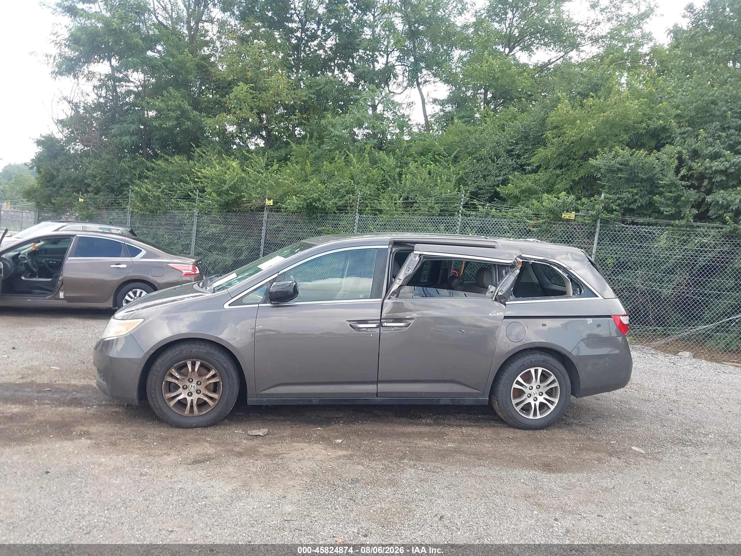 2012 Honda Odyssey Ex-l Gray vin: 5FNRL5H61CB104409