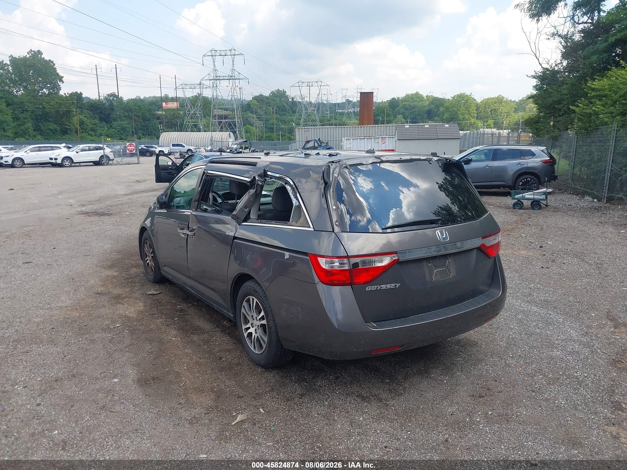 2012 Honda Odyssey Ex-l Gray vin: 5FNRL5H61CB104409