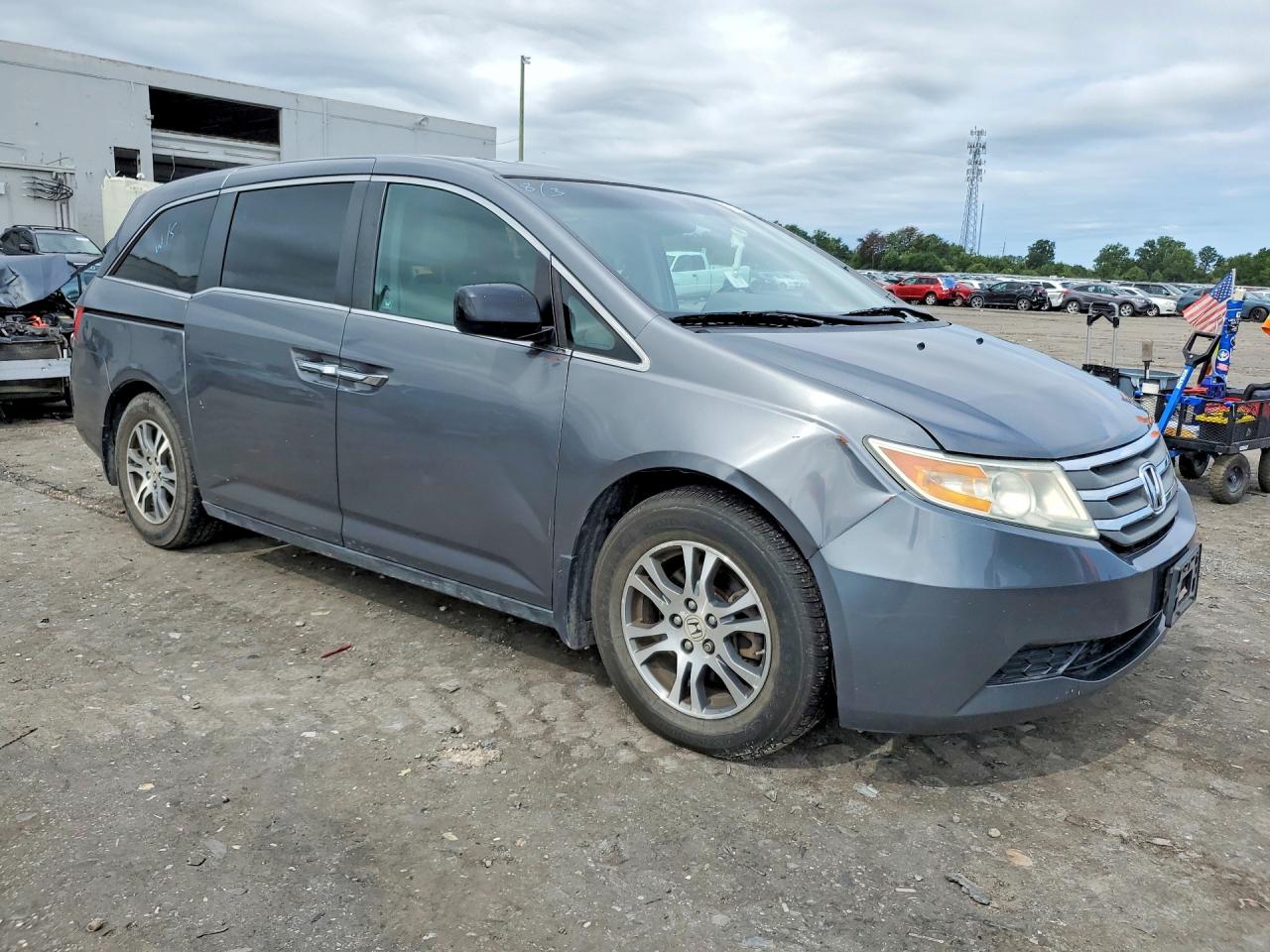 2012 Honda Odyssey Exl Gray vin: 5FNRL5H61CB107388