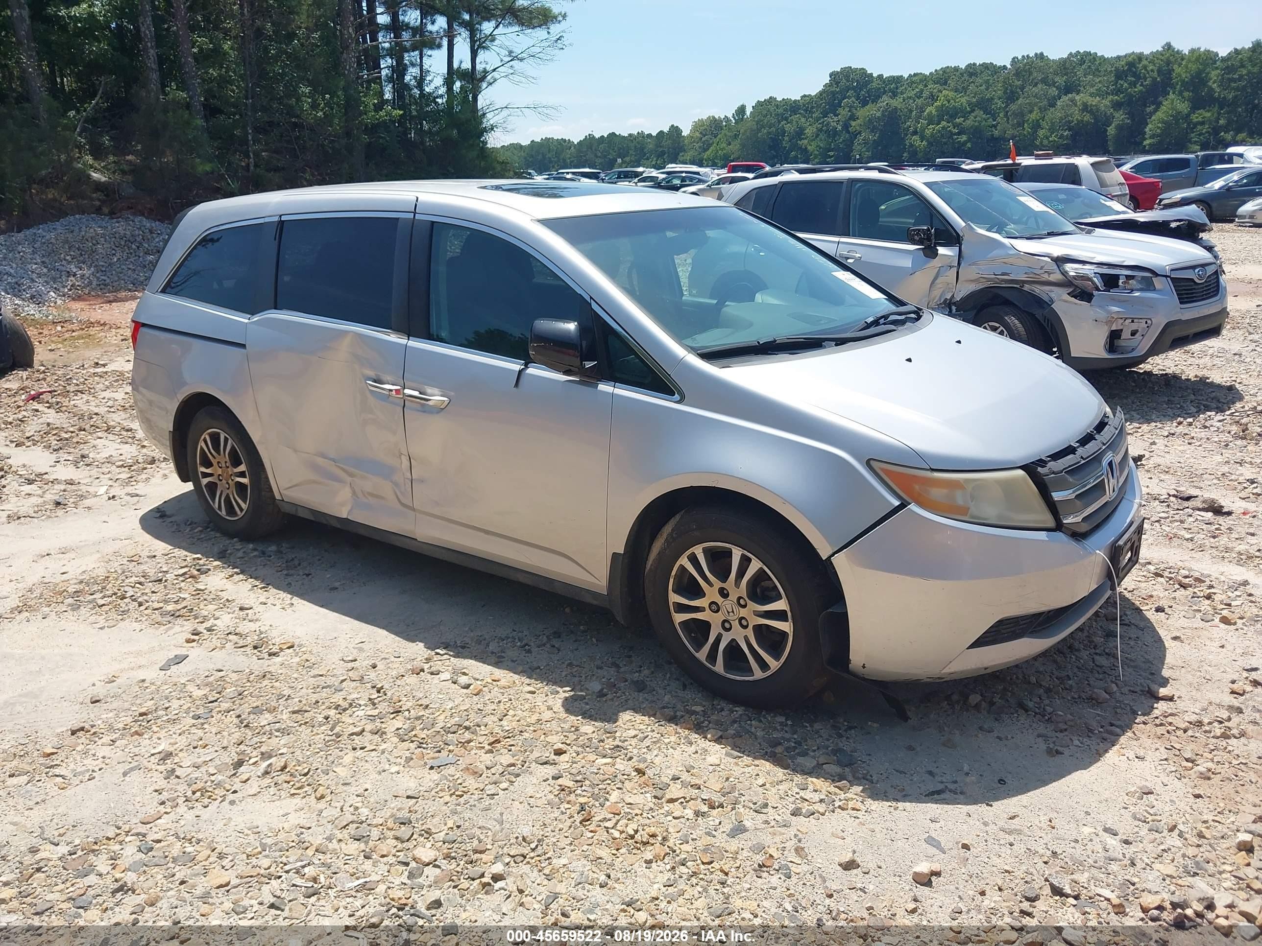2012 Honda Odyssey Ex-l Silver vin: 5FNRL5H61CB108041