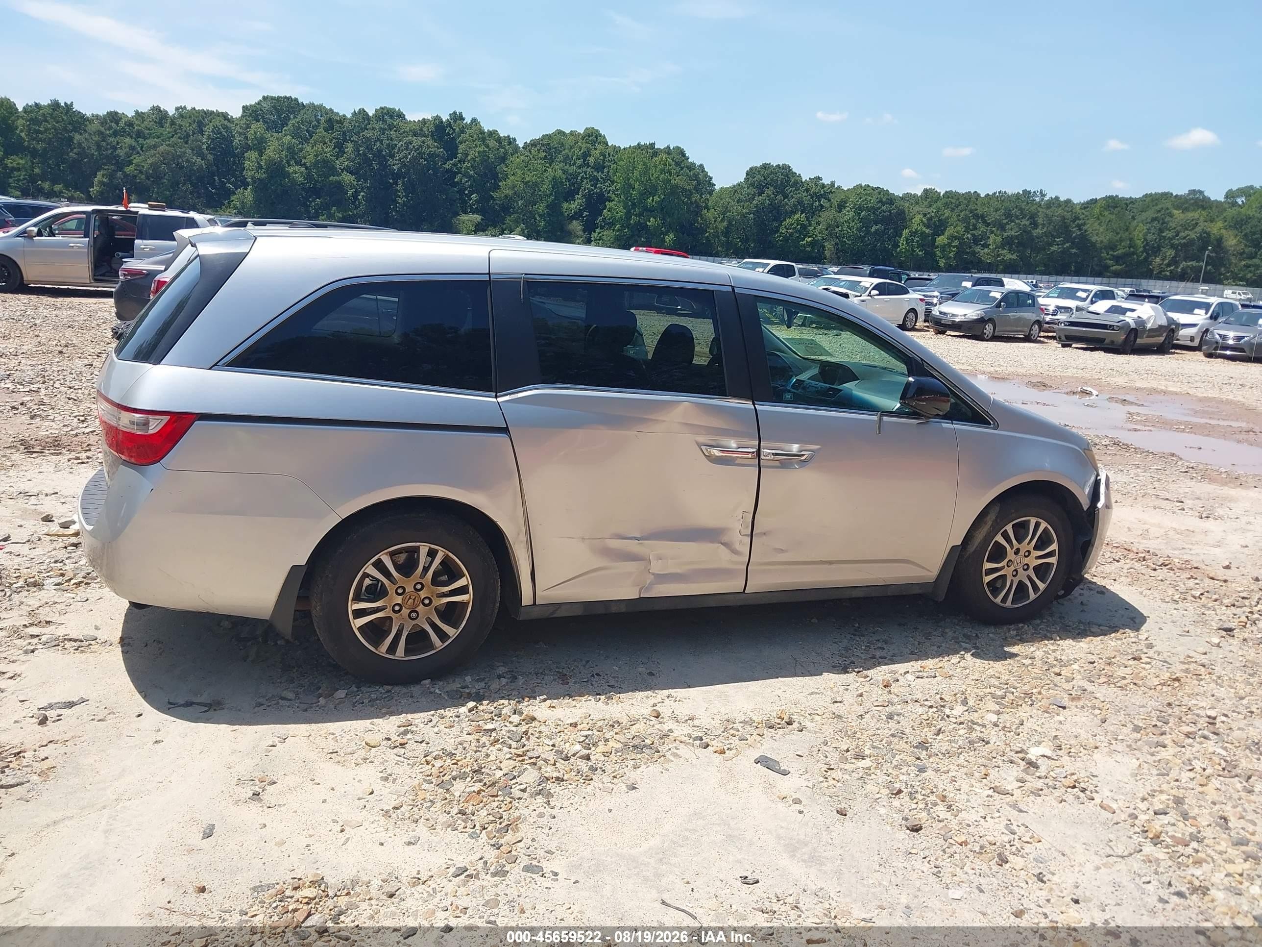 2012 Honda Odyssey Ex-l Silver vin: 5FNRL5H61CB108041