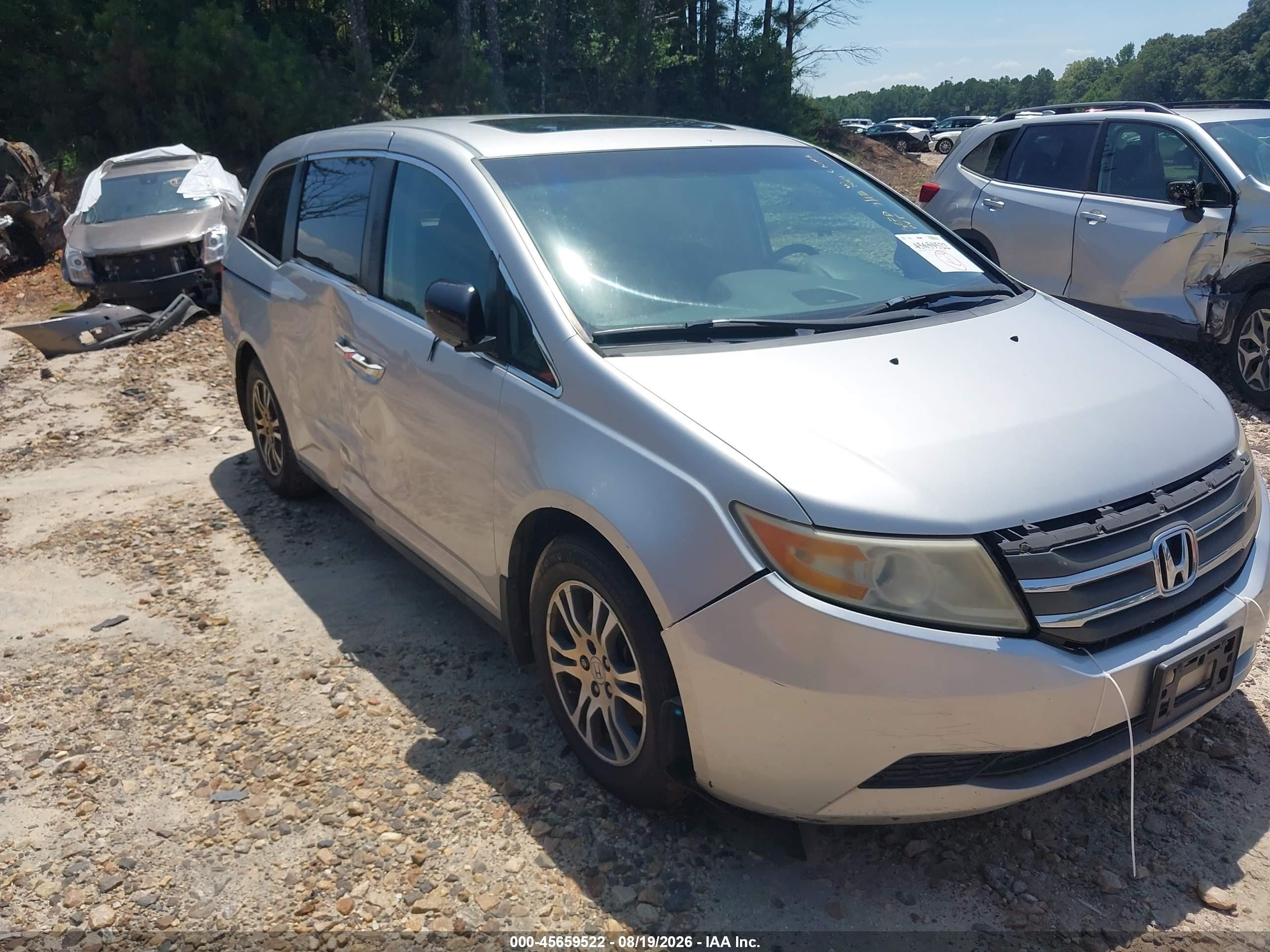 2012 Honda Odyssey Ex-l Silver vin: 5FNRL5H61CB108041