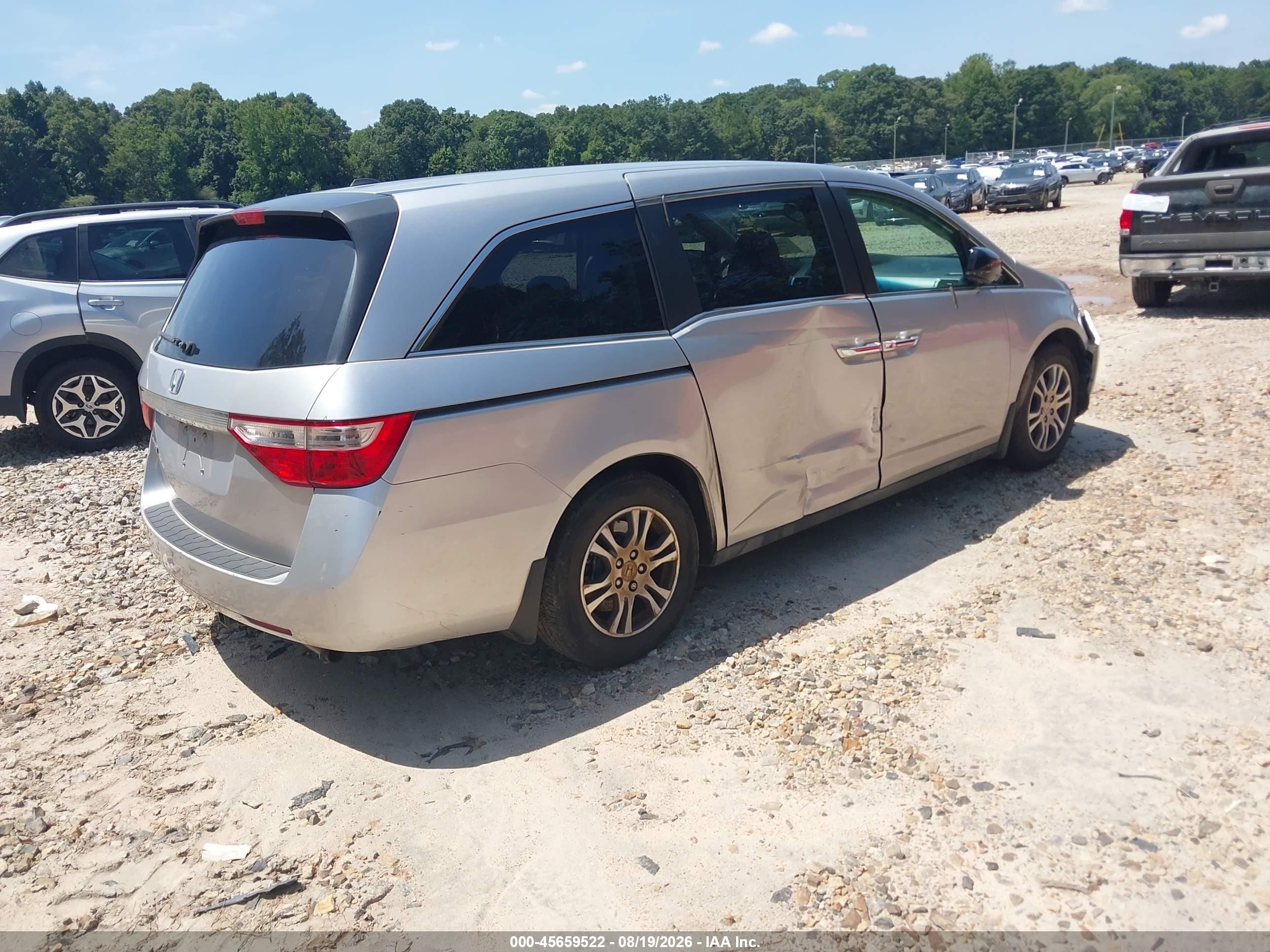 2012 Honda Odyssey Ex-l Silver vin: 5FNRL5H61CB108041