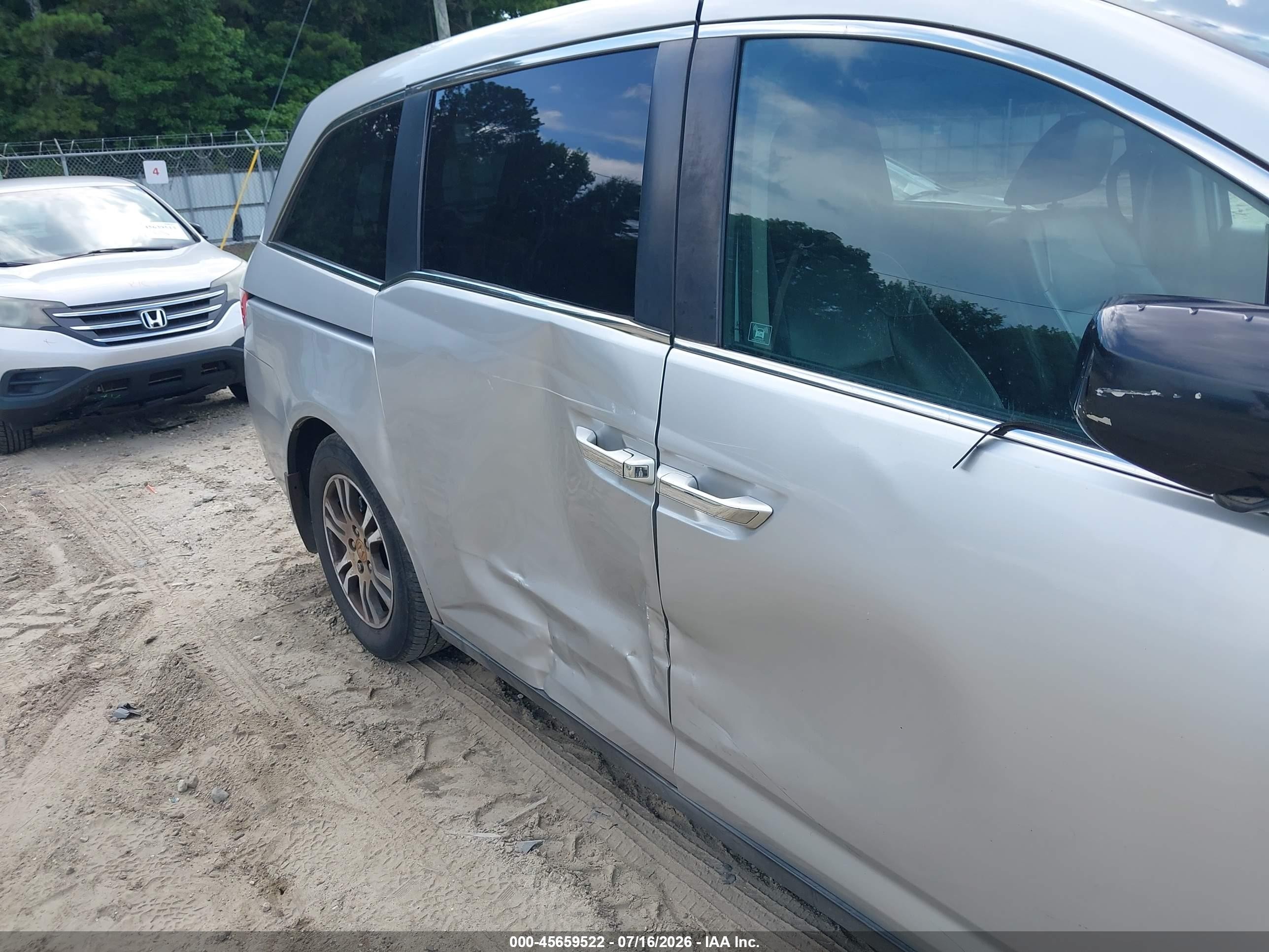 2012 Honda Odyssey Ex-l Silver vin: 5FNRL5H61CB108041