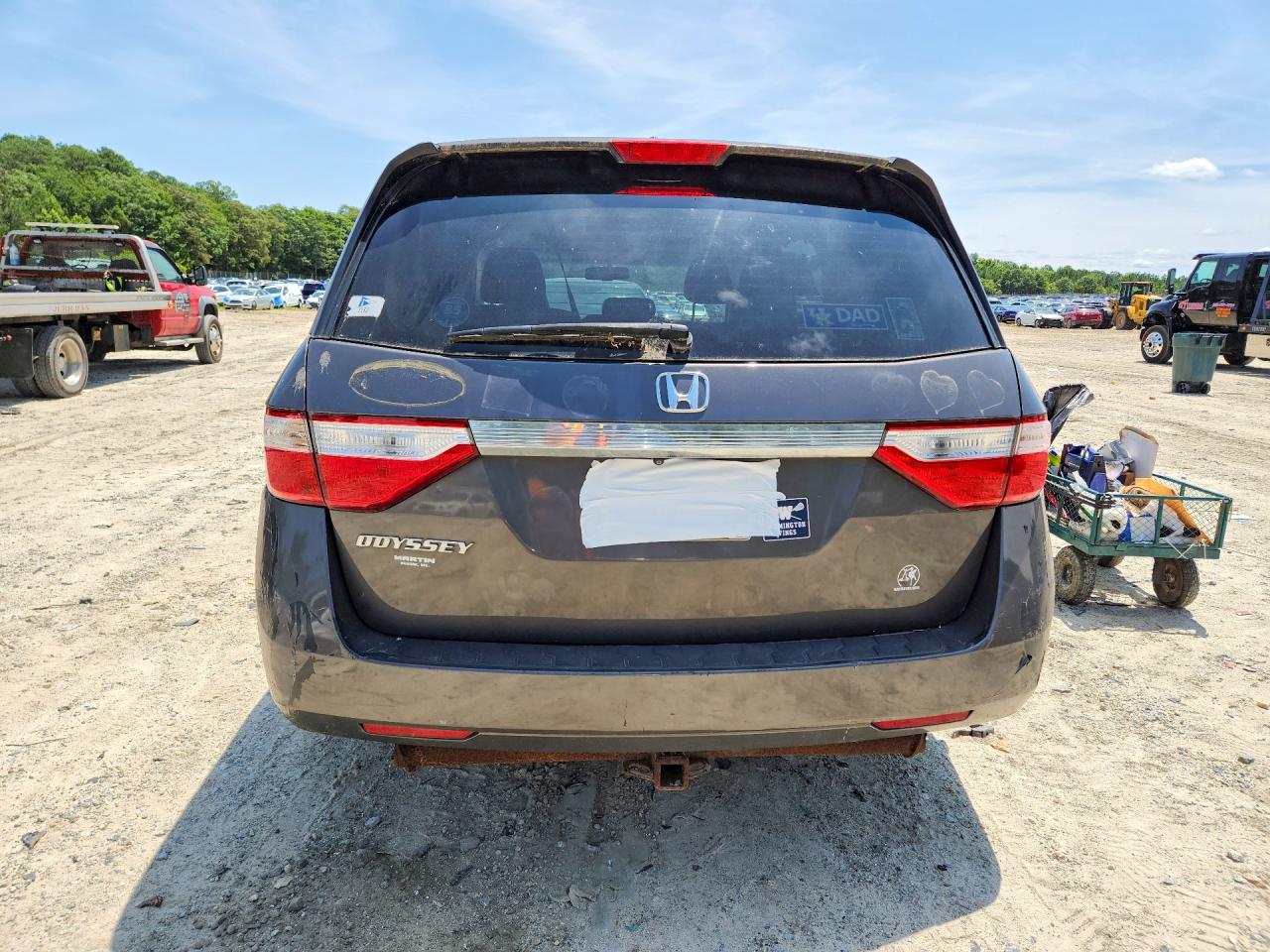 2012 Honda Odyssey Exl Brown vin: 5FNRL5H61CB112784