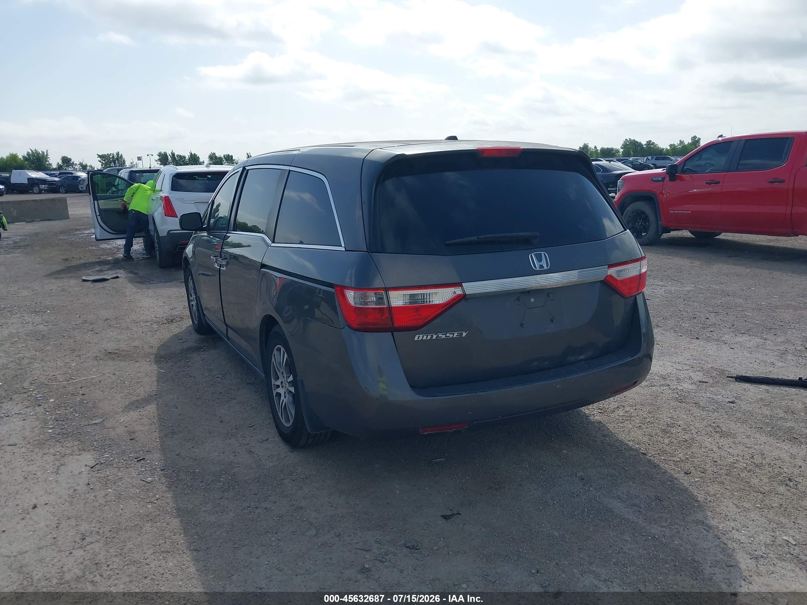 2012 Honda Odyssey Ex-l Gray vin: 5FNRL5H61CB122005