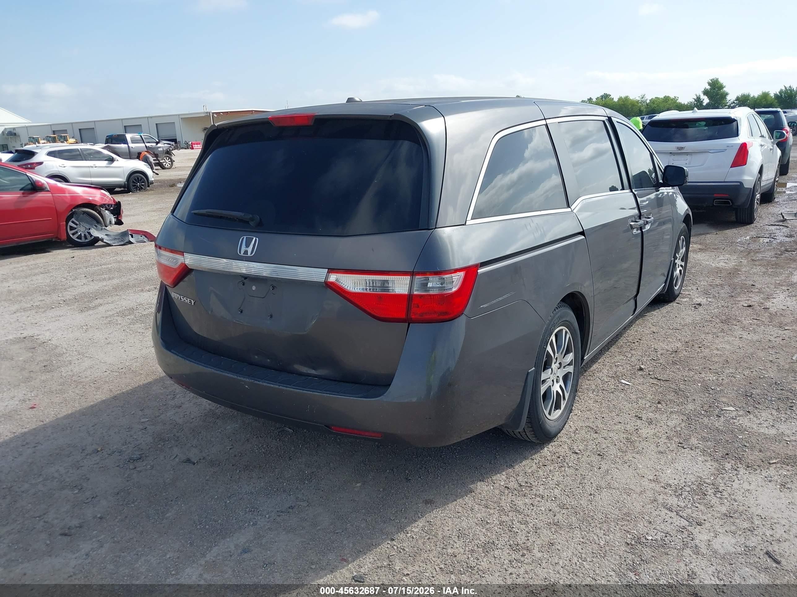 2012 Honda Odyssey Ex-l Gray vin: 5FNRL5H61CB122005