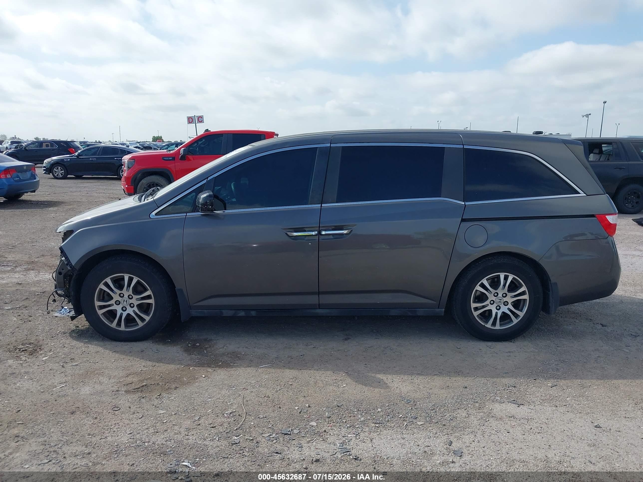 2012 Honda Odyssey Ex-l Gray vin: 5FNRL5H61CB122005