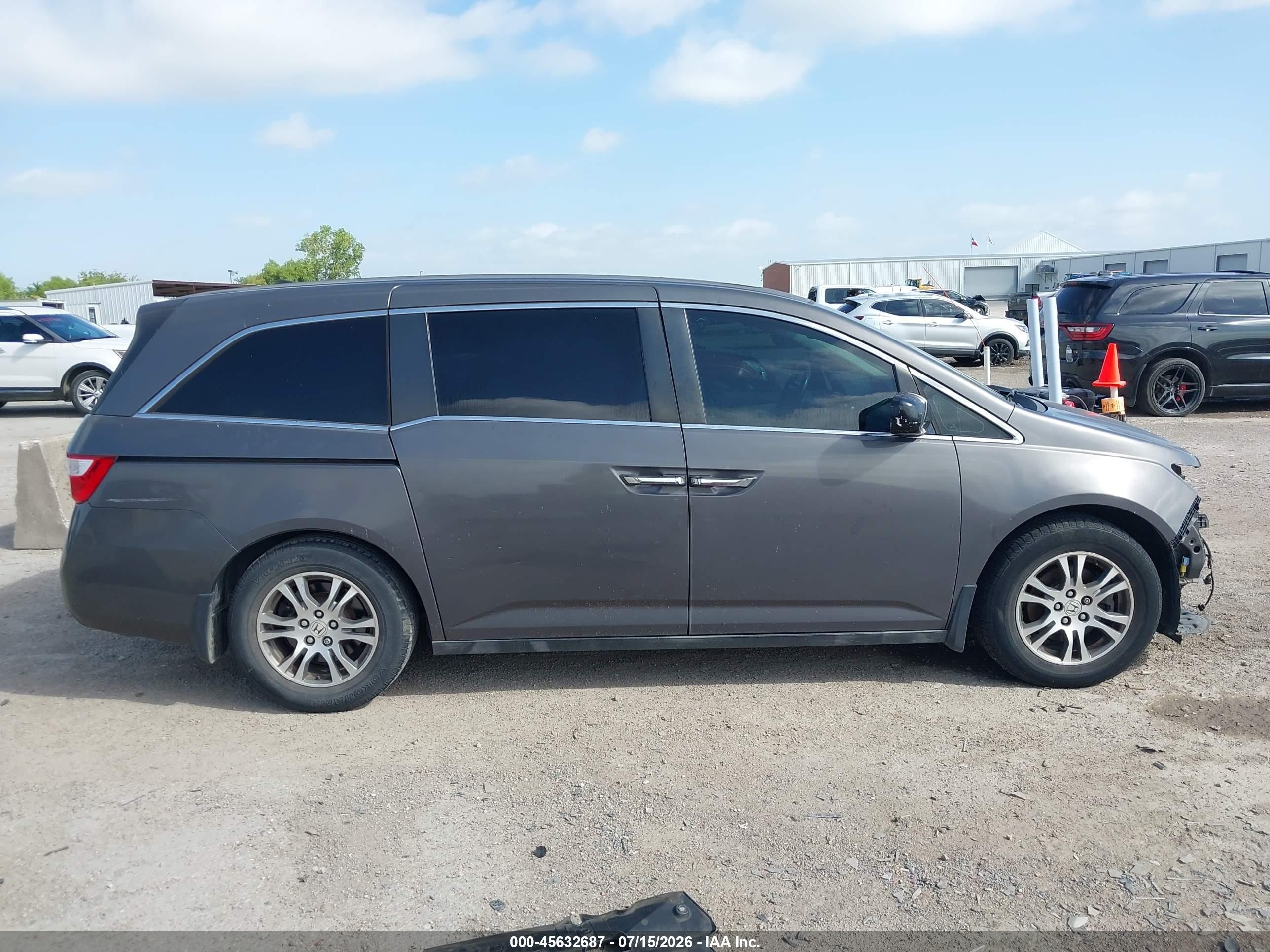 2012 Honda Odyssey Ex-l Gray vin: 5FNRL5H61CB122005