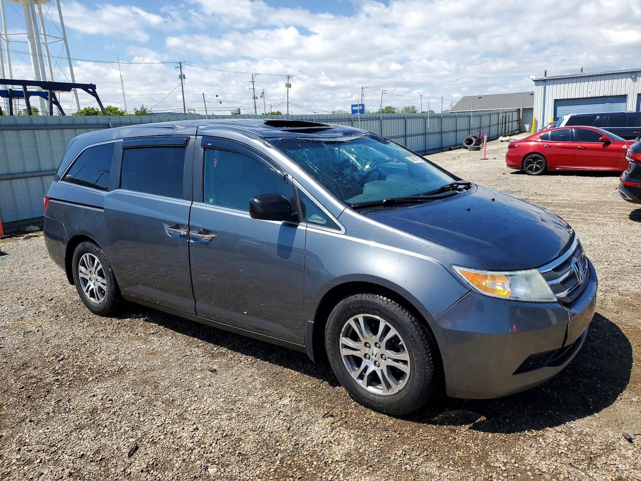 2012 Honda Odyssey Exl Gray vin: 5FNRL5H61CB123249