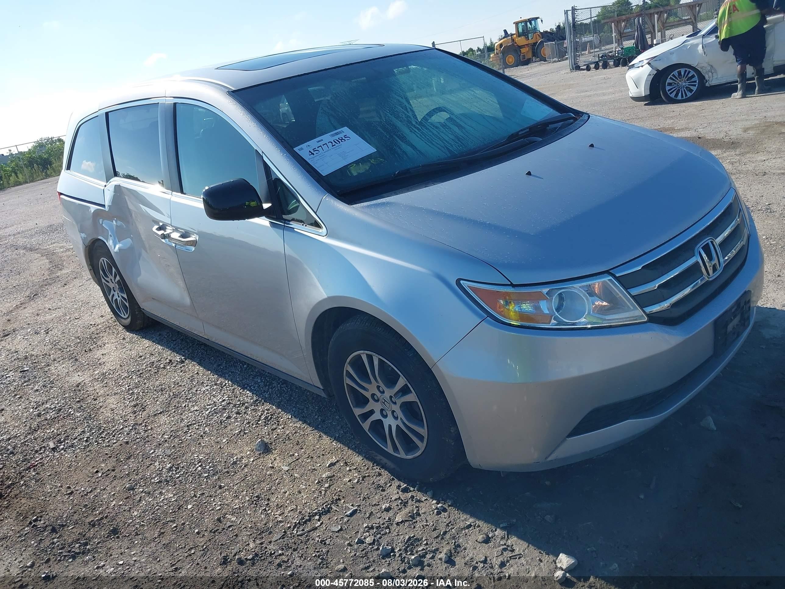 2012 Honda Odyssey Ex-l Silver vin: 5FNRL5H61CB124921
