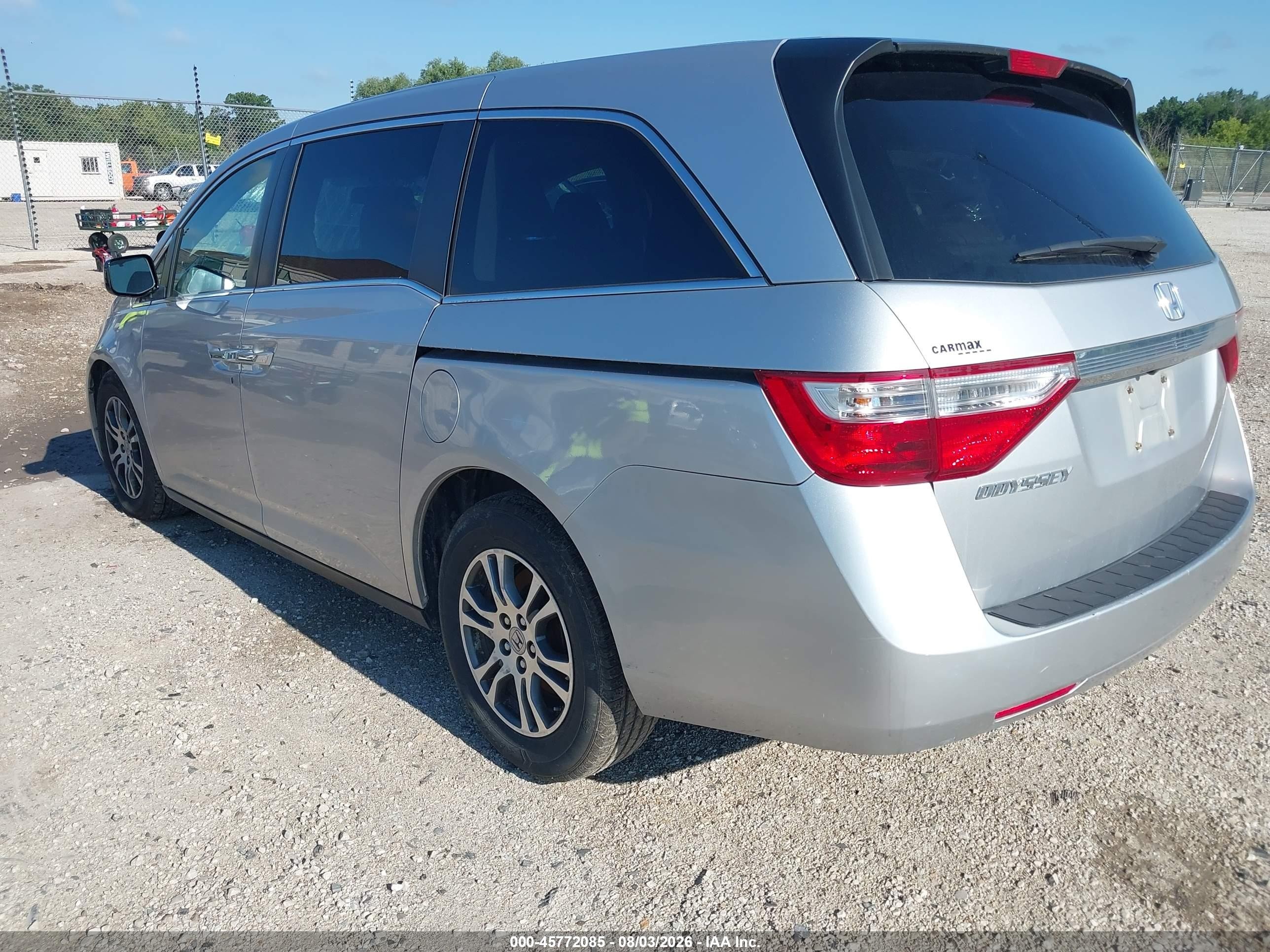 2012 Honda Odyssey Ex-l Silver vin: 5FNRL5H61CB124921