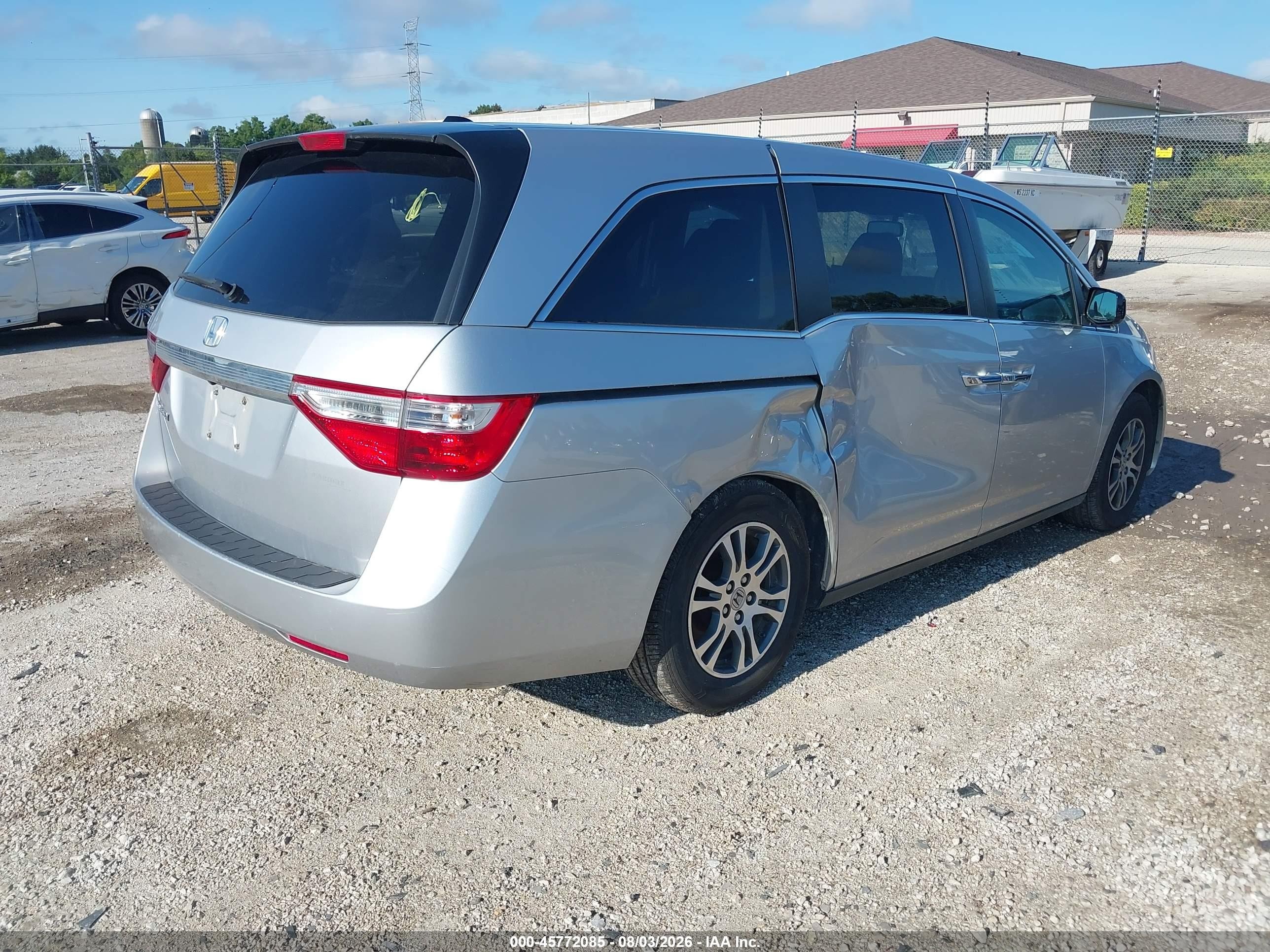 2012 Honda Odyssey Ex-l Silver vin: 5FNRL5H61CB124921