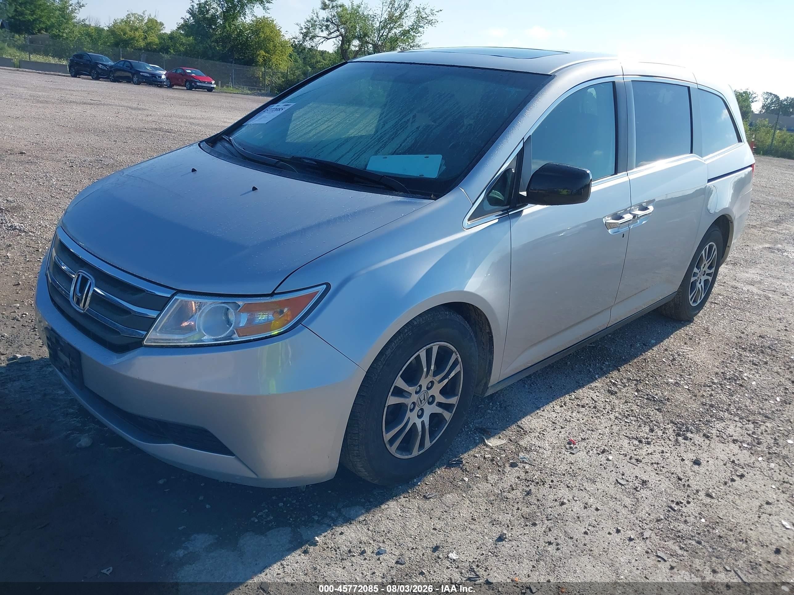 2012 Honda Odyssey Ex-l Silver vin: 5FNRL5H61CB124921