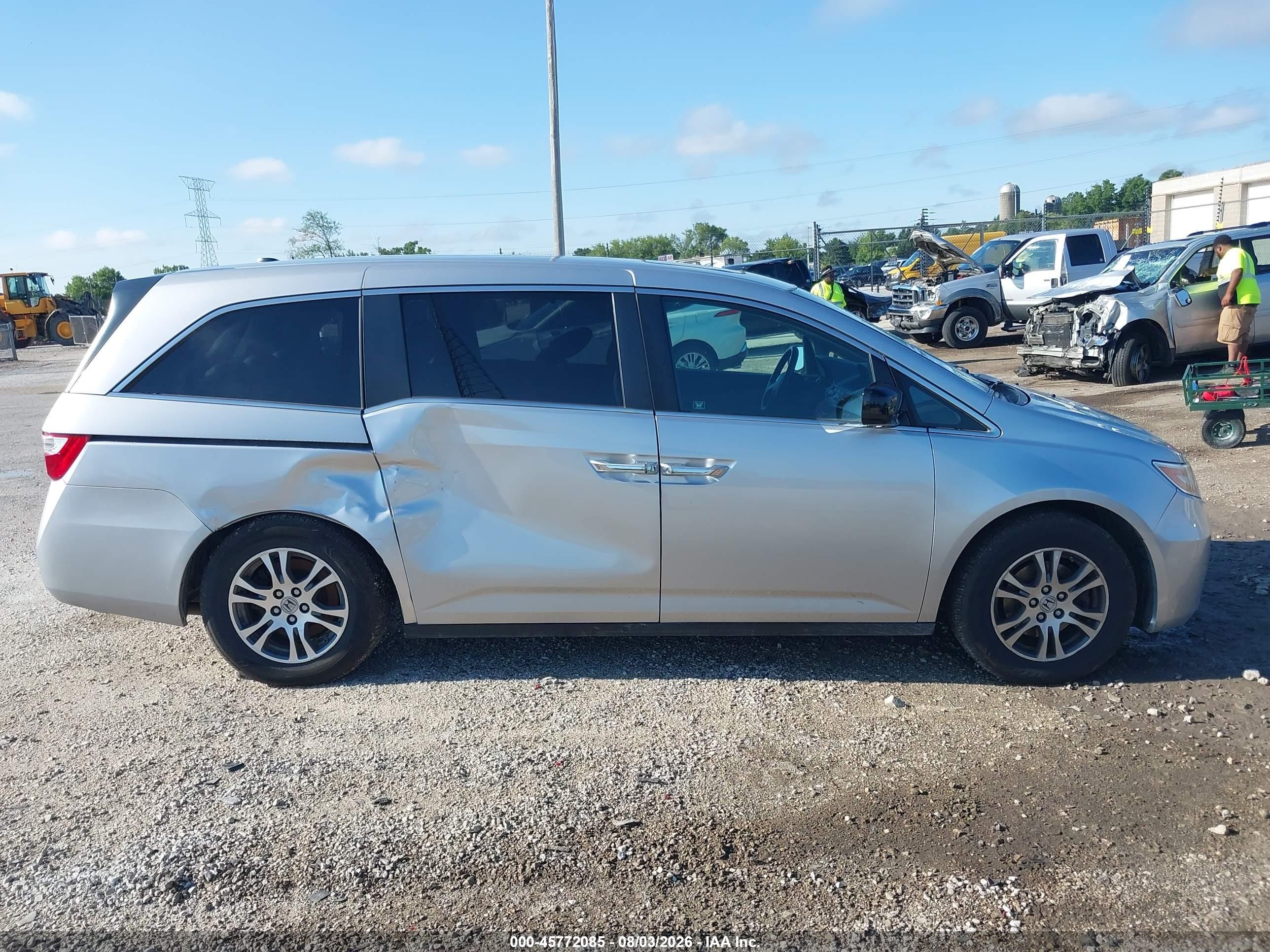 2012 Honda Odyssey Ex-l Silver vin: 5FNRL5H61CB124921