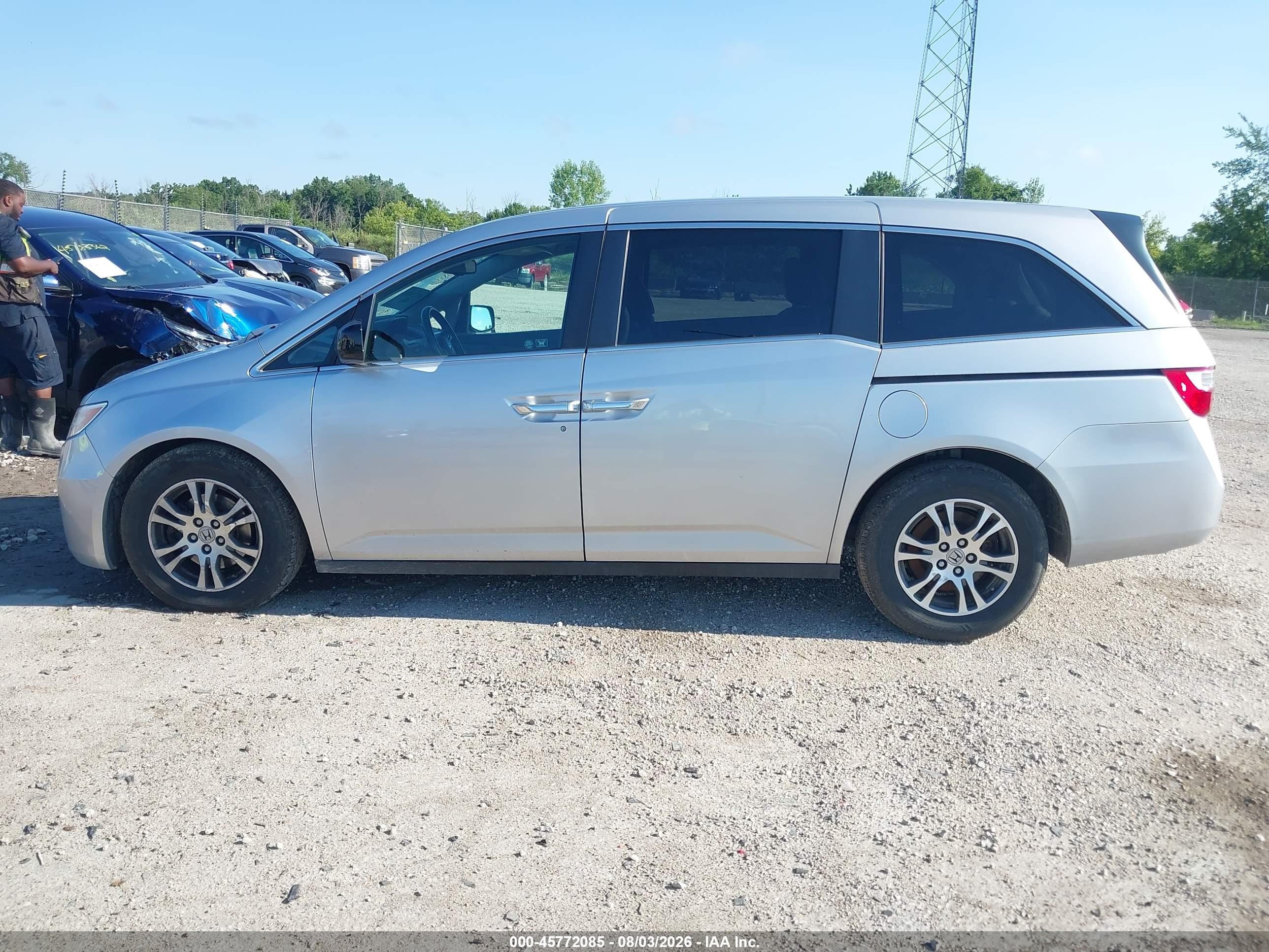 2012 Honda Odyssey Ex-l Silver vin: 5FNRL5H61CB124921