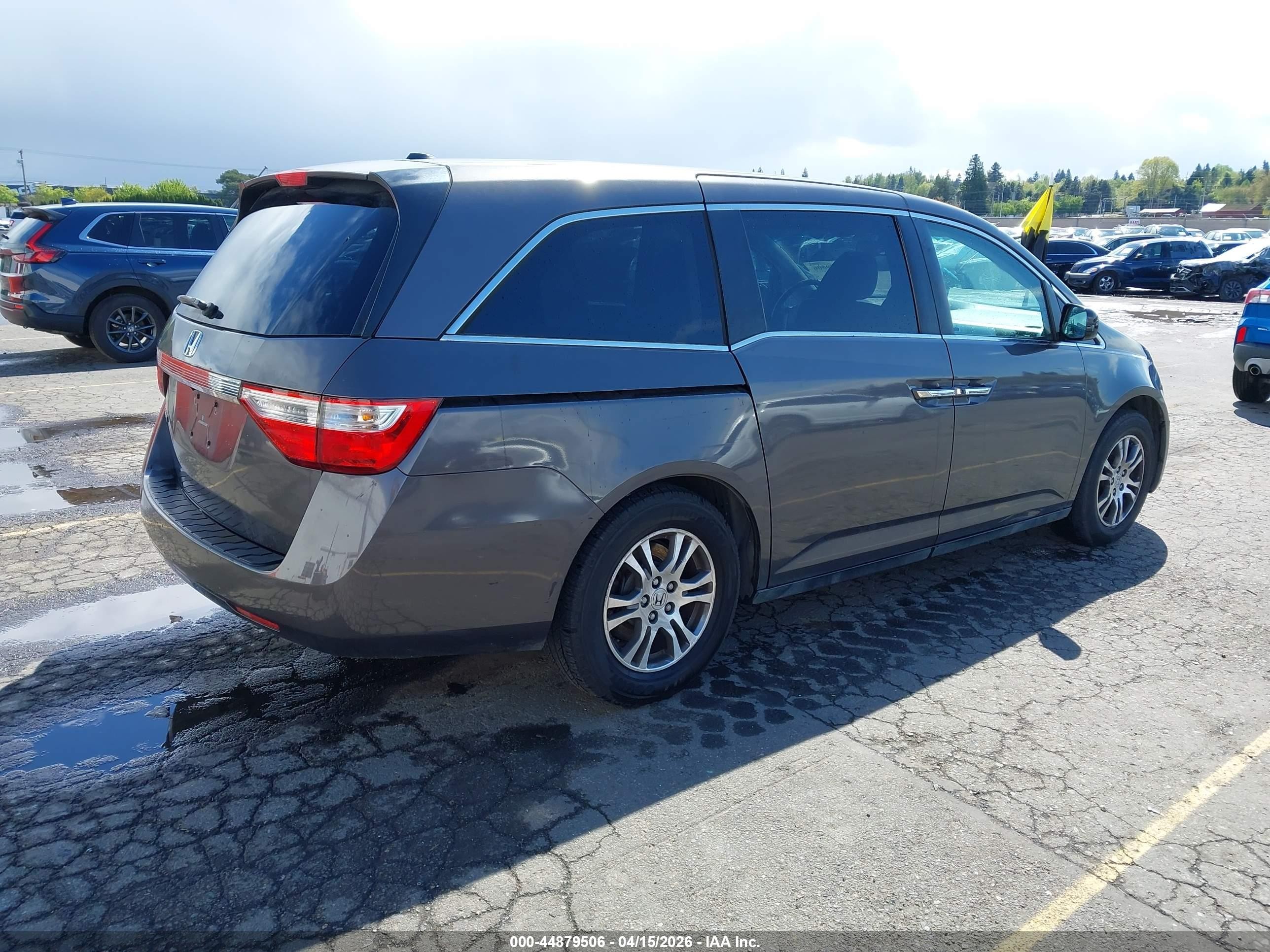 2012 Honda Odyssey Ex-l Gray vin: 5FNRL5H61CB128841