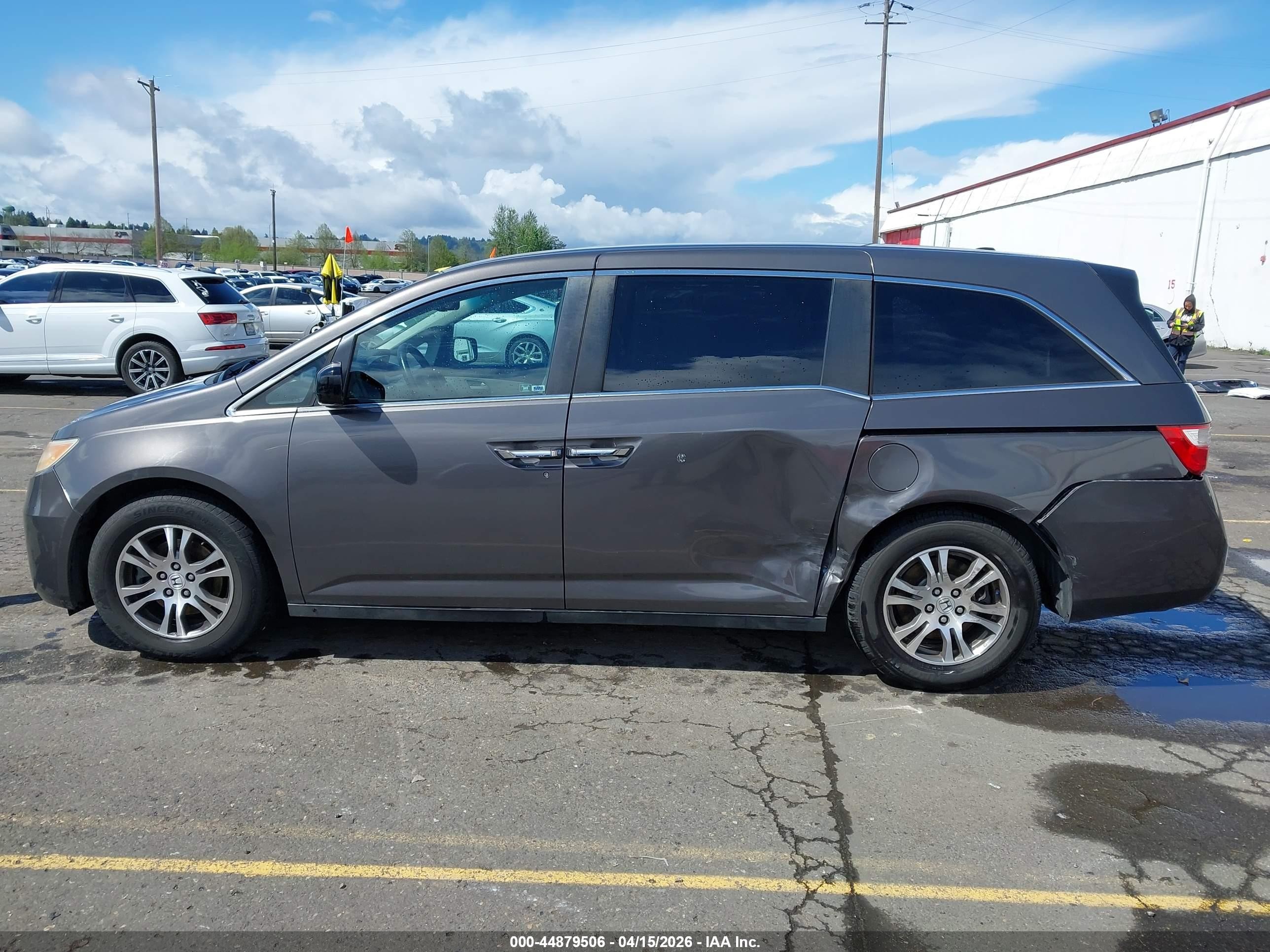 2012 Honda Odyssey Ex-l Gray vin: 5FNRL5H61CB128841
