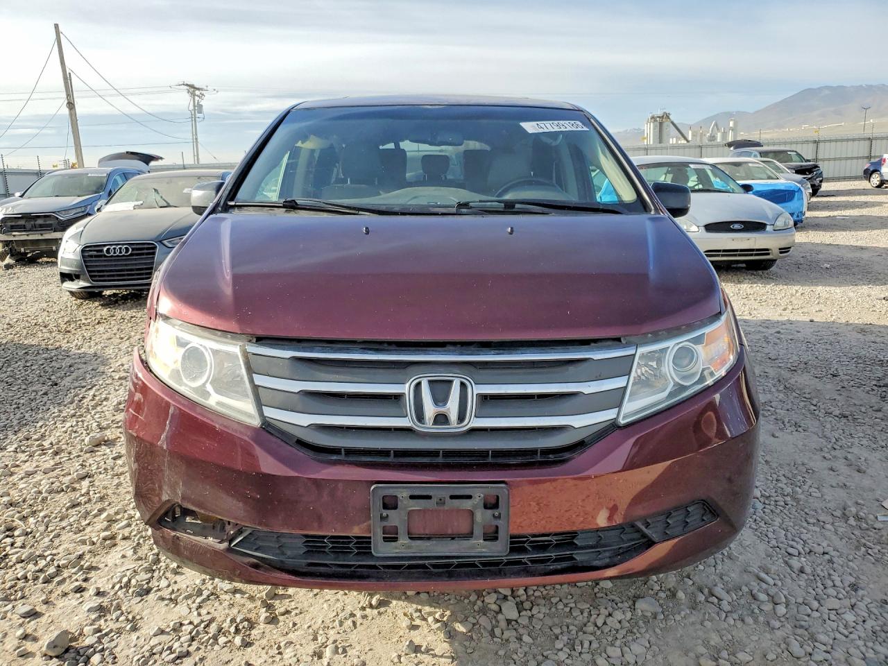 2012 Honda Odyssey Exl Maroon vin: 5FNRL5H61CB137569